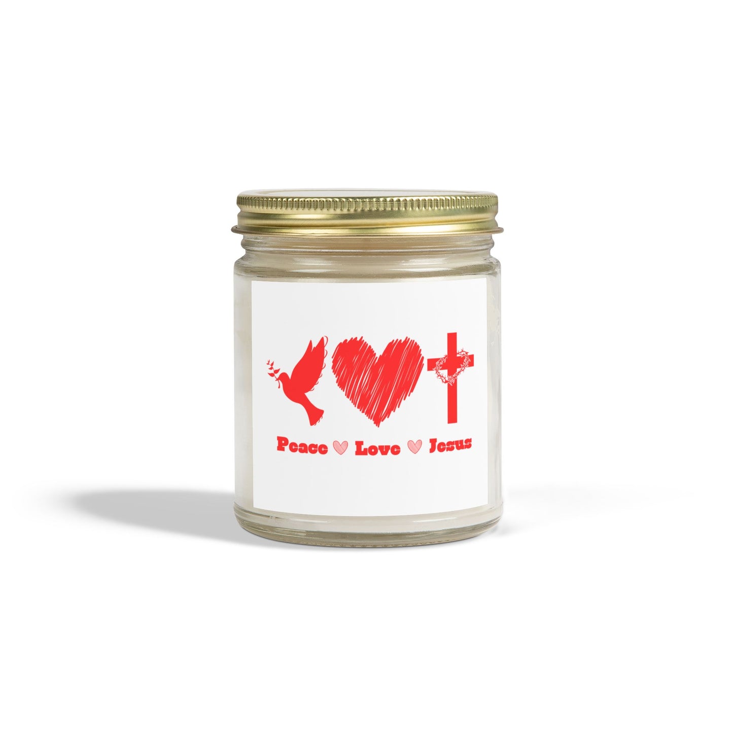 Peace Love Jesus Scented Candle Faith Based Christian Gift