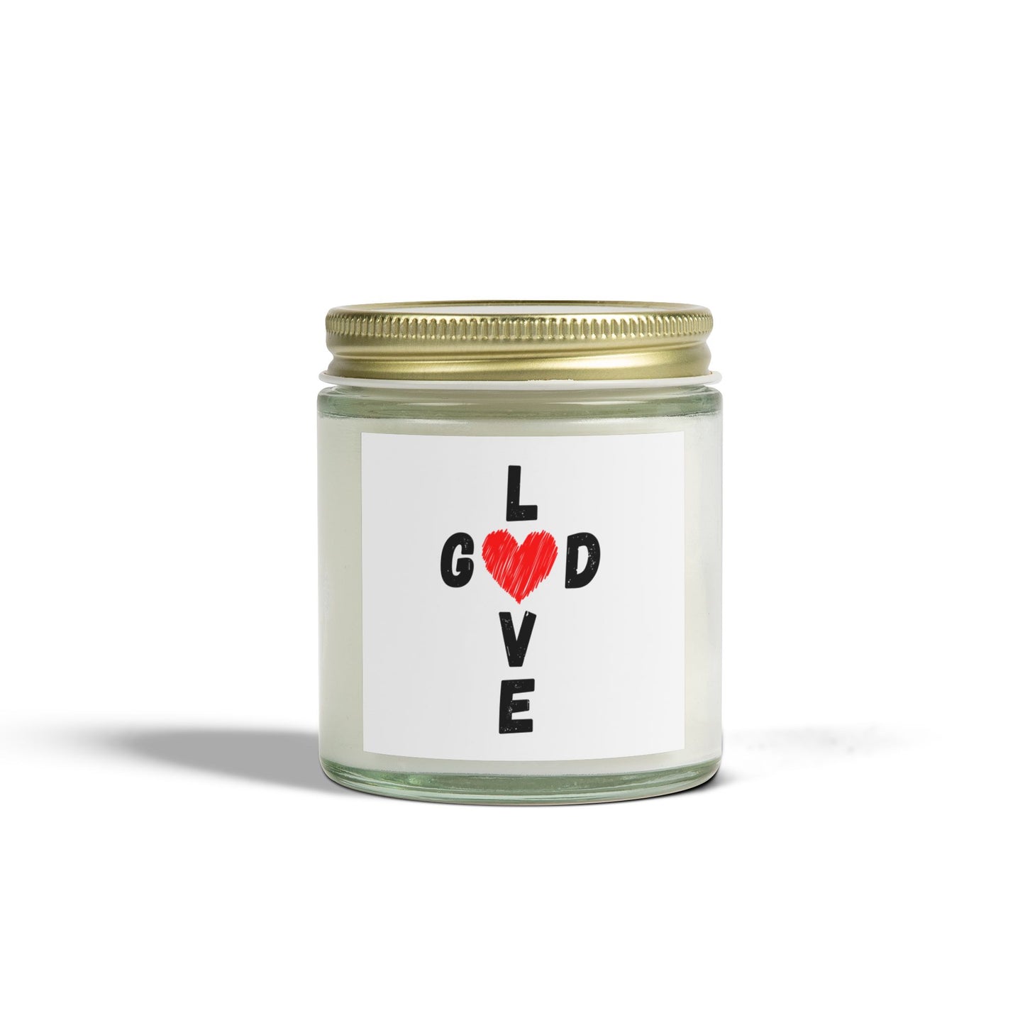 Love God Cross Shaped Scented Candle Inspirational Christian Gift for Faith-Based Living