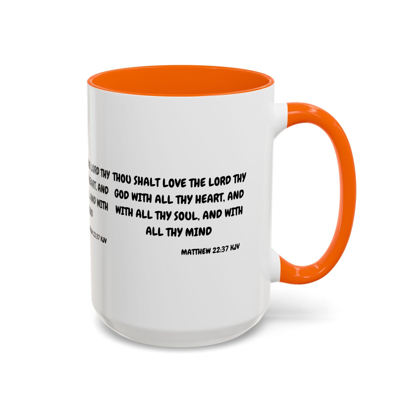 Matthew 22:37 KJV Coffee Mug Love the Lord Your God Biblical Christian Gift for Faith-Based Living