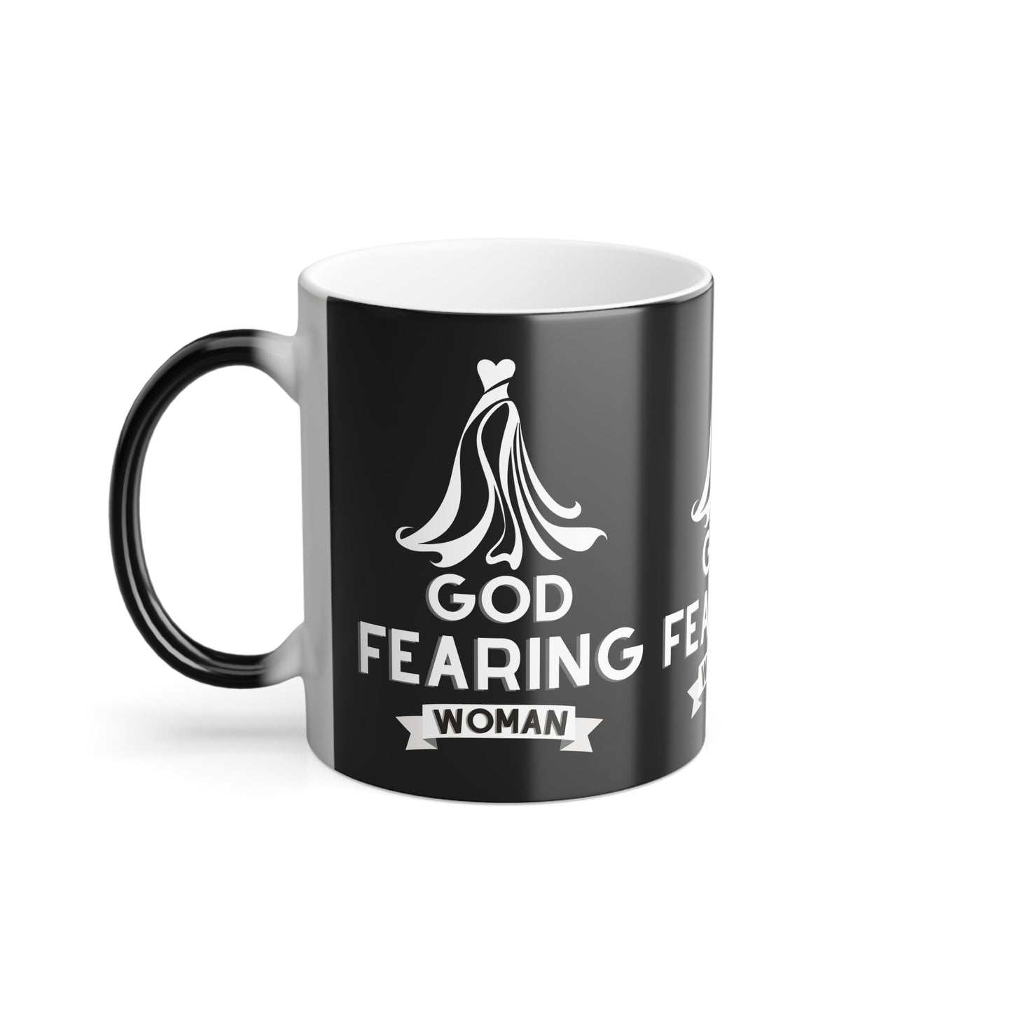 God Fearing Woman Color Morphing Coffee Mug Inspirational Christian Gift for Her