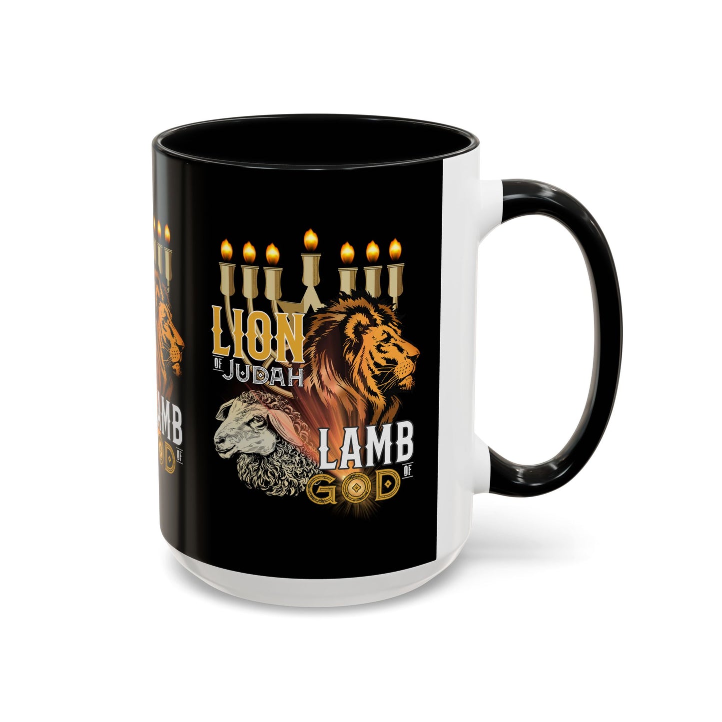 Lion of Judah, Lamb of God Coffee Mug Embrace Faith & Strength