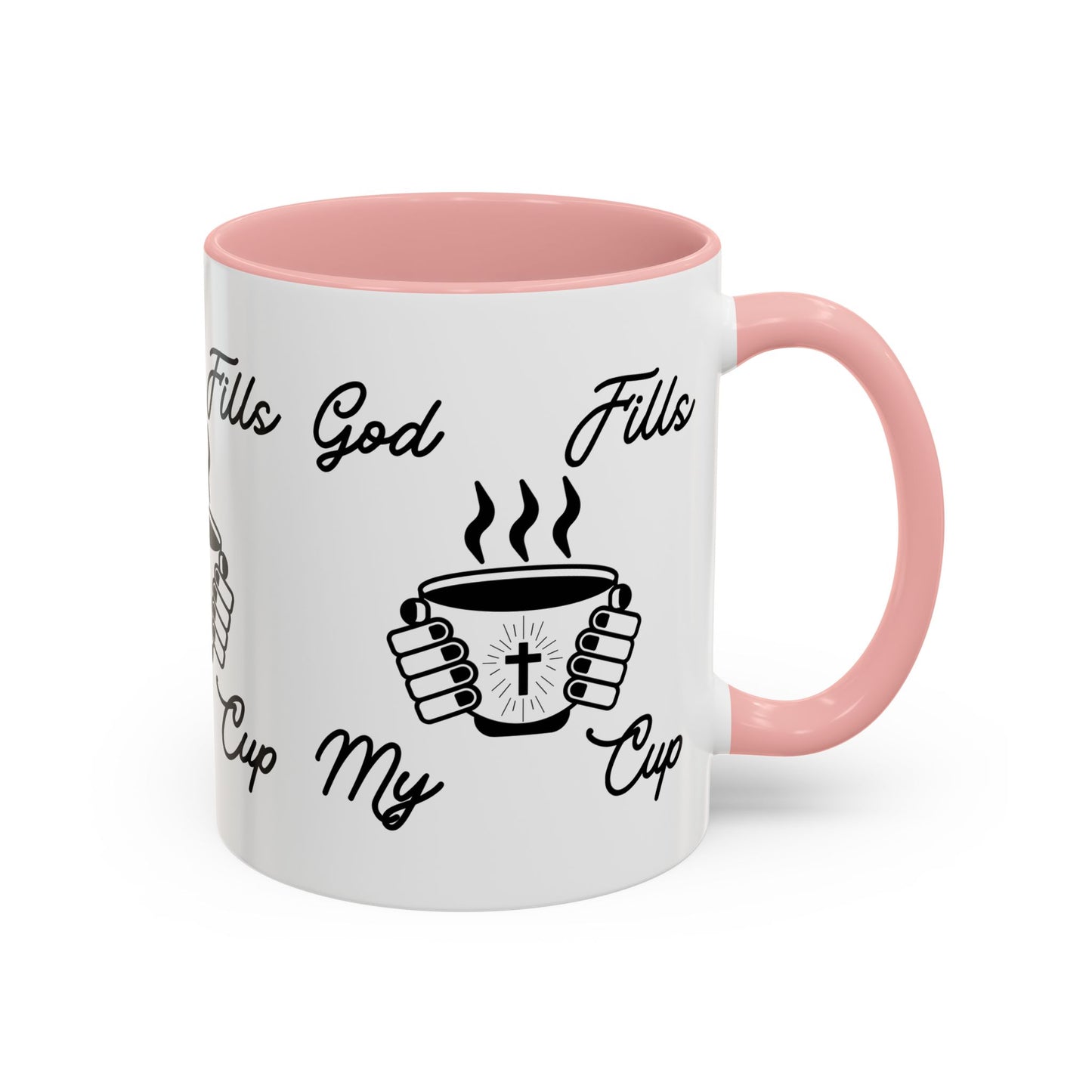 God Fills My Cup Coffee Mug Inspirational Christian Gift for Faith and Encouragement for Coffee Lovers