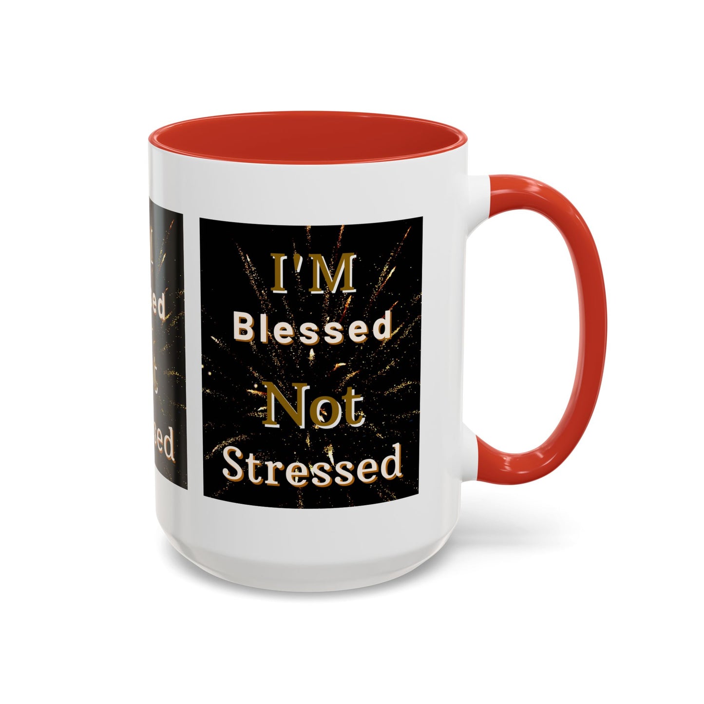 I'm Blessed Not Stressed Coffee Mug Inspirational Christian Gift for Faith-Based Living