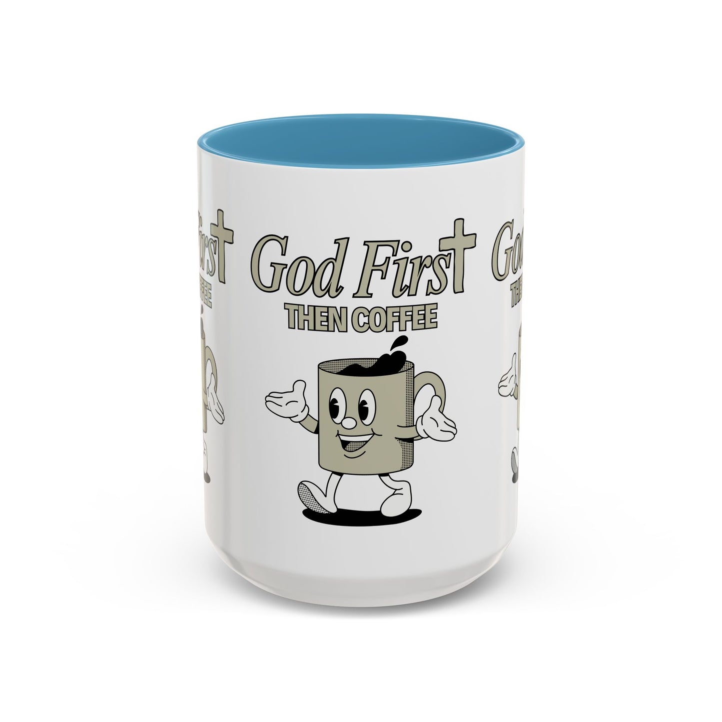 God First Then Coffee Mug Inspirational Christian Gift for Faith Based Coffee Lovers