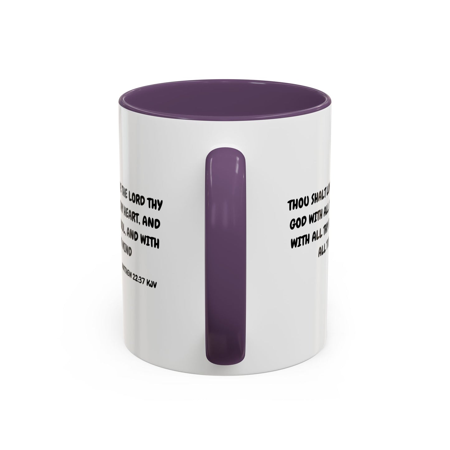 Matthew 22:37 KJV Coffee Mug Love the Lord Your God Biblical Christian Gift for Faith-Based Living