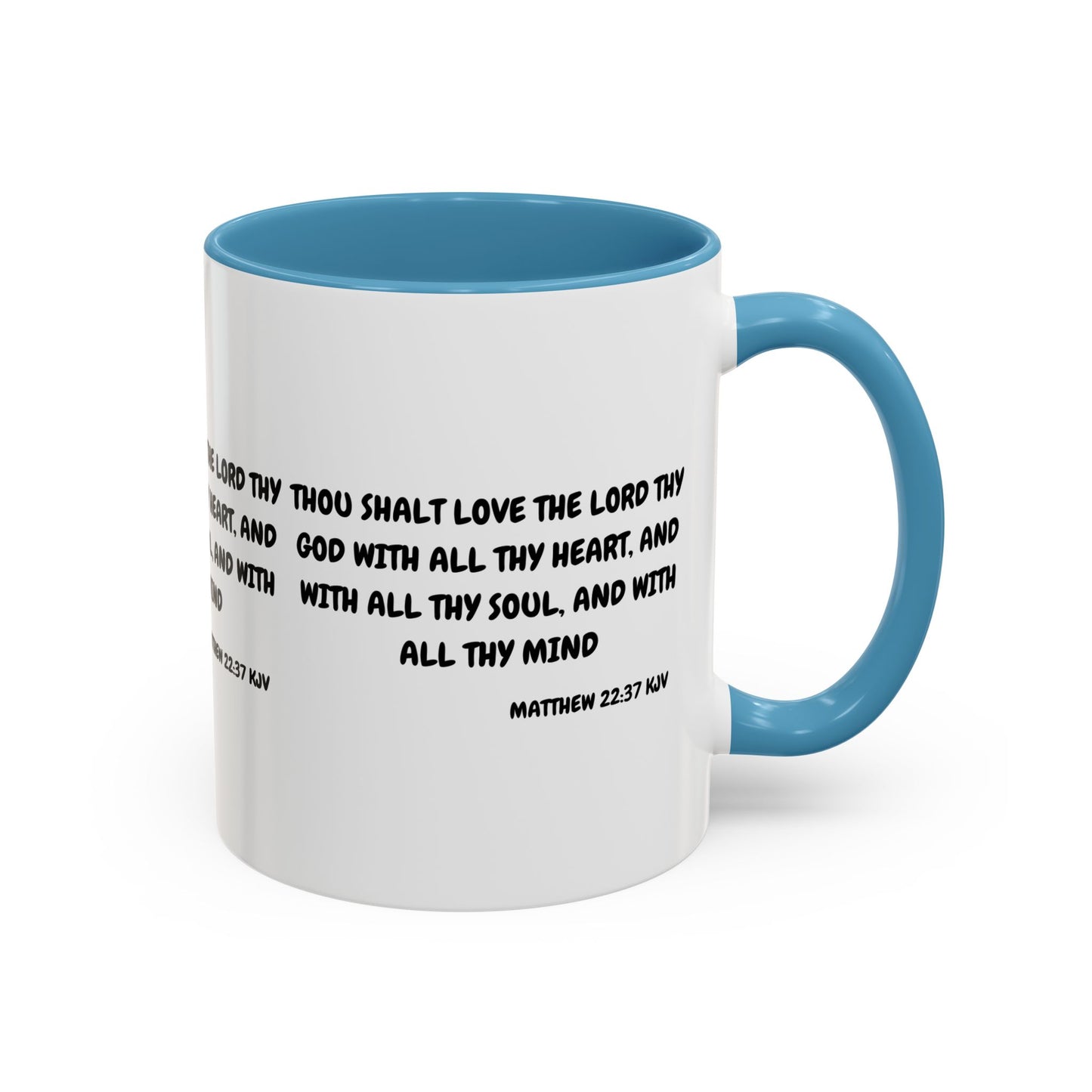 Matthew 22:37 KJV Coffee Mug Love the Lord Your God Biblical Christian Gift for Faith-Based Living