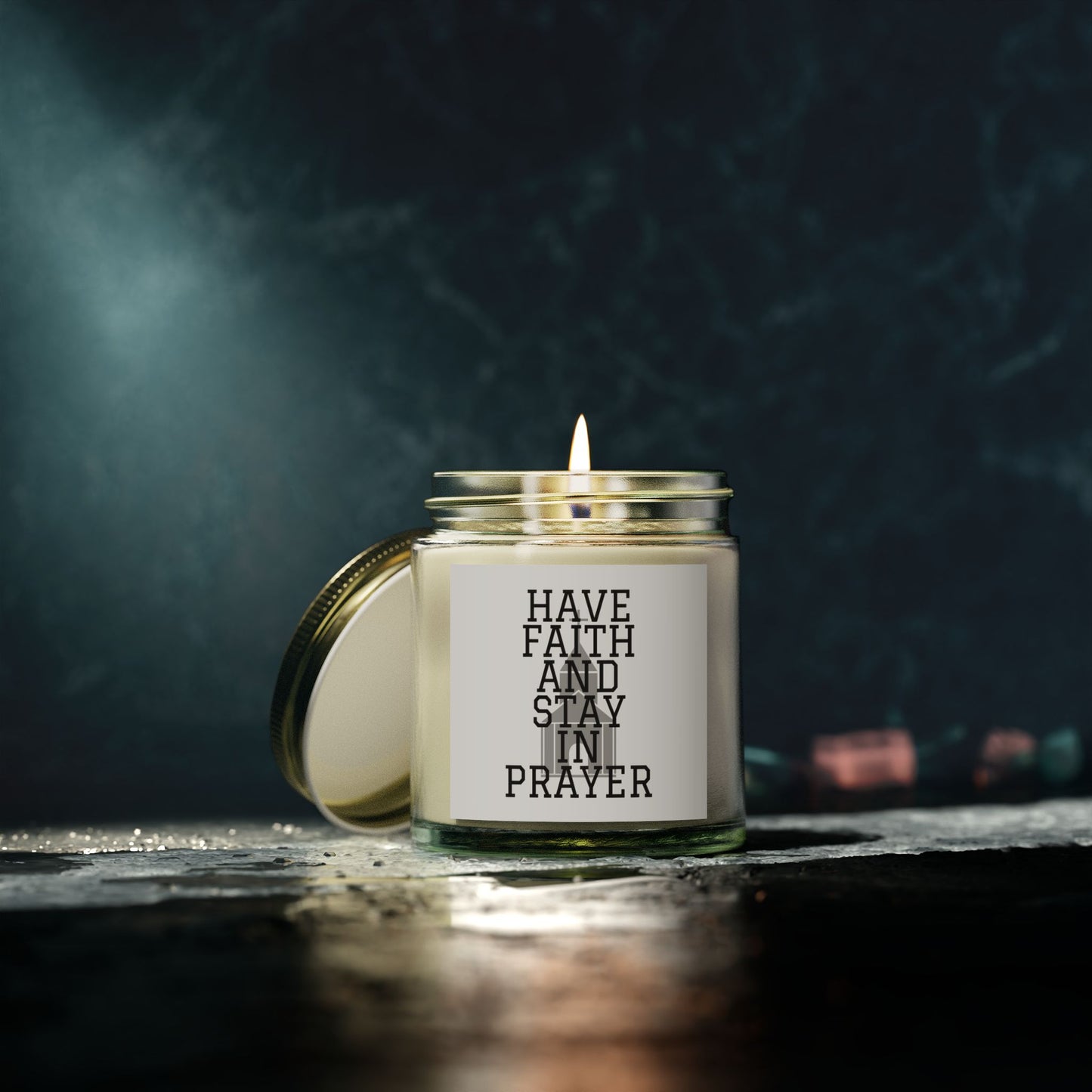 Have Faith And Stay In Prayer Scented Candle Inspirational Christian Gift for Faith-Based Candle Lovers