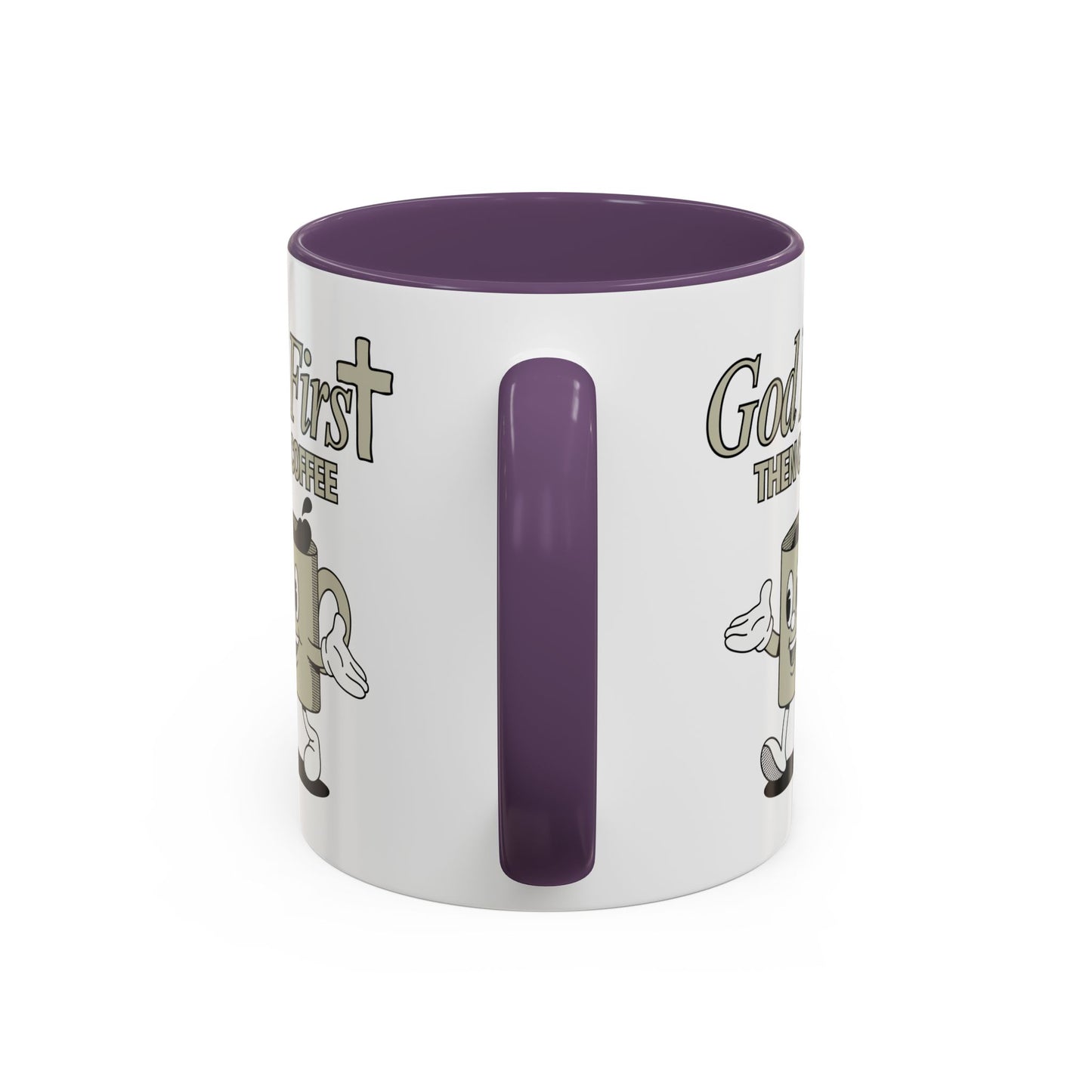 God First Then Coffee Mug Inspirational Christian Gift for Faith Based Coffee Lovers