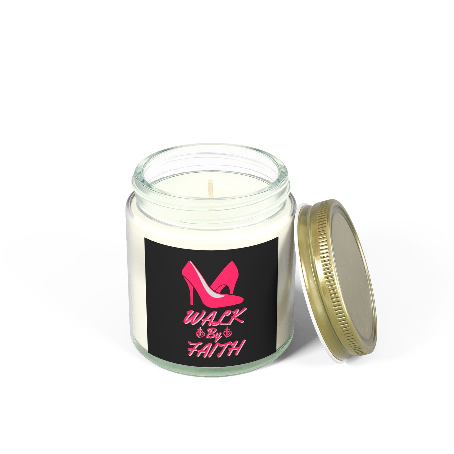 Walk By Faith Biblical Scented Candle with High Heel Design Christian Gift for Her