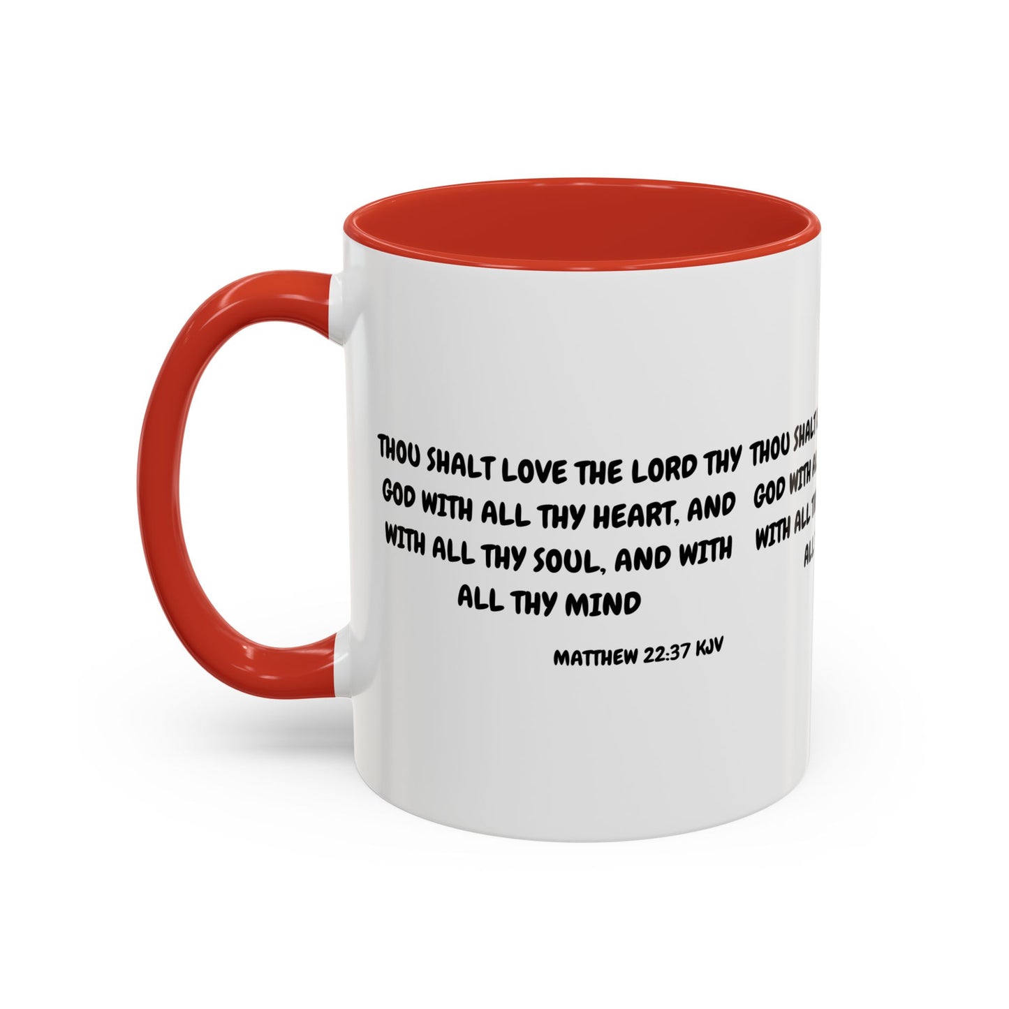 Matthew 22:37 KJV Coffee Mug Love the Lord Your God Biblical Christian Gift for Faith-Based Living