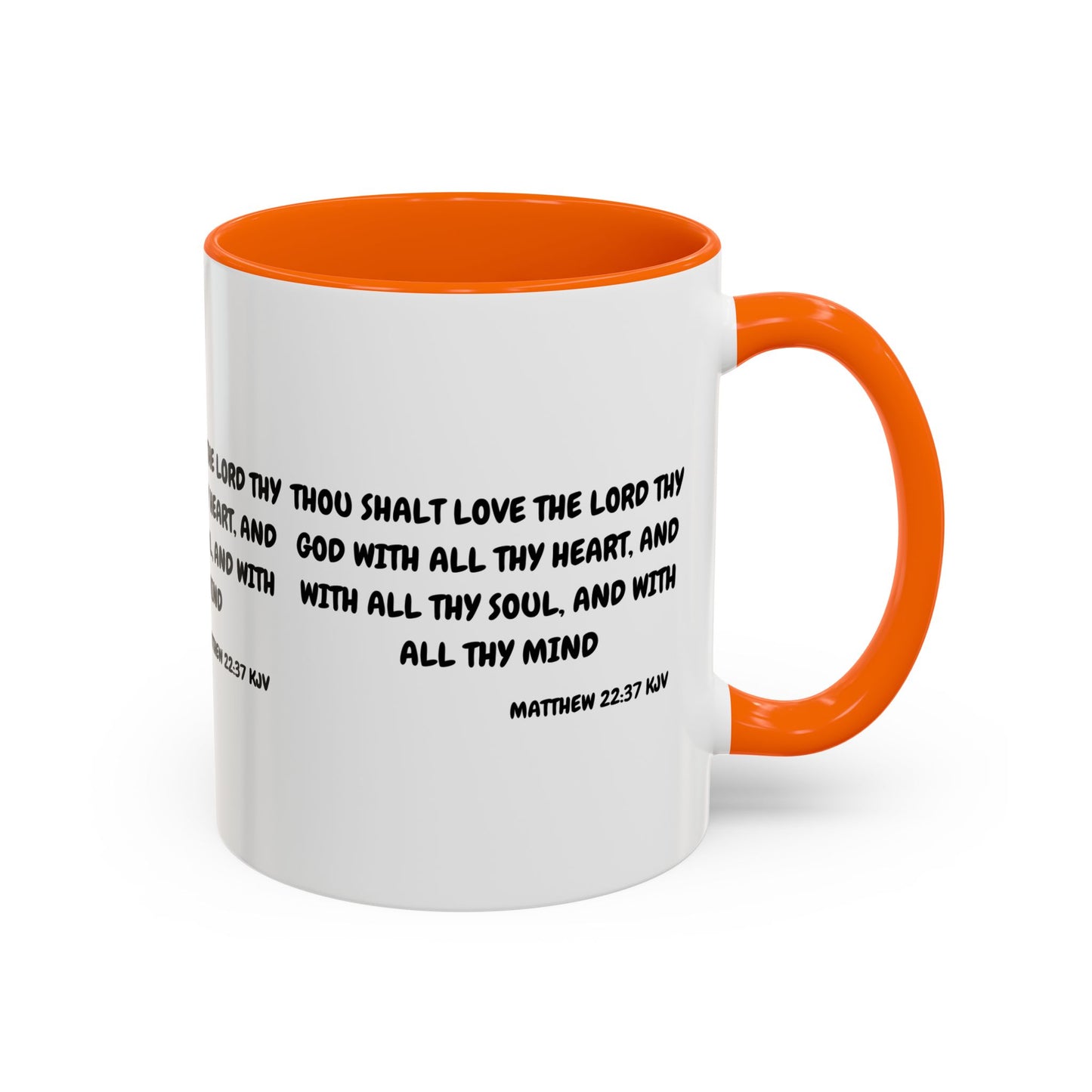 Matthew 22:37 KJV Coffee Mug Love the Lord Your God Biblical Christian Gift for Faith-Based Living