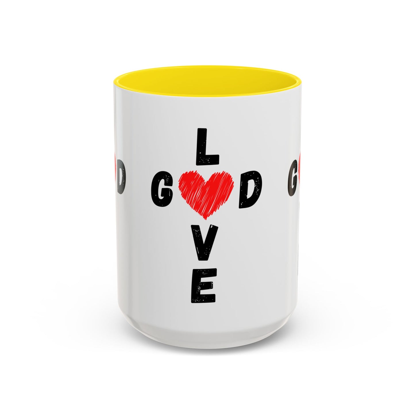 Love God Cross Shaped Coffee Mug Inspirational Christian Gift for Faith-Based Living