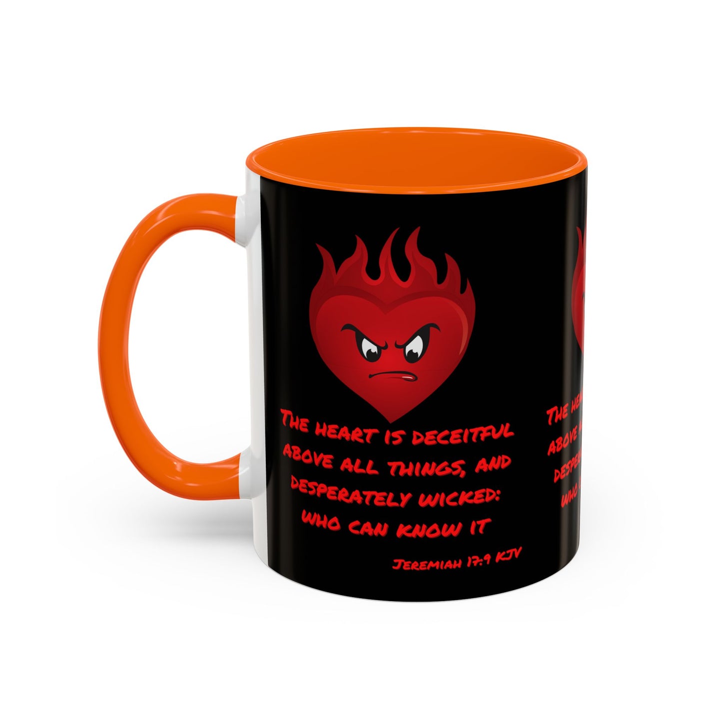 Jeremiah 17:9 KJV Coffee Mug The Heart is Deceitful Biblical Christian Gift for Faith-Based Coffee Lovers