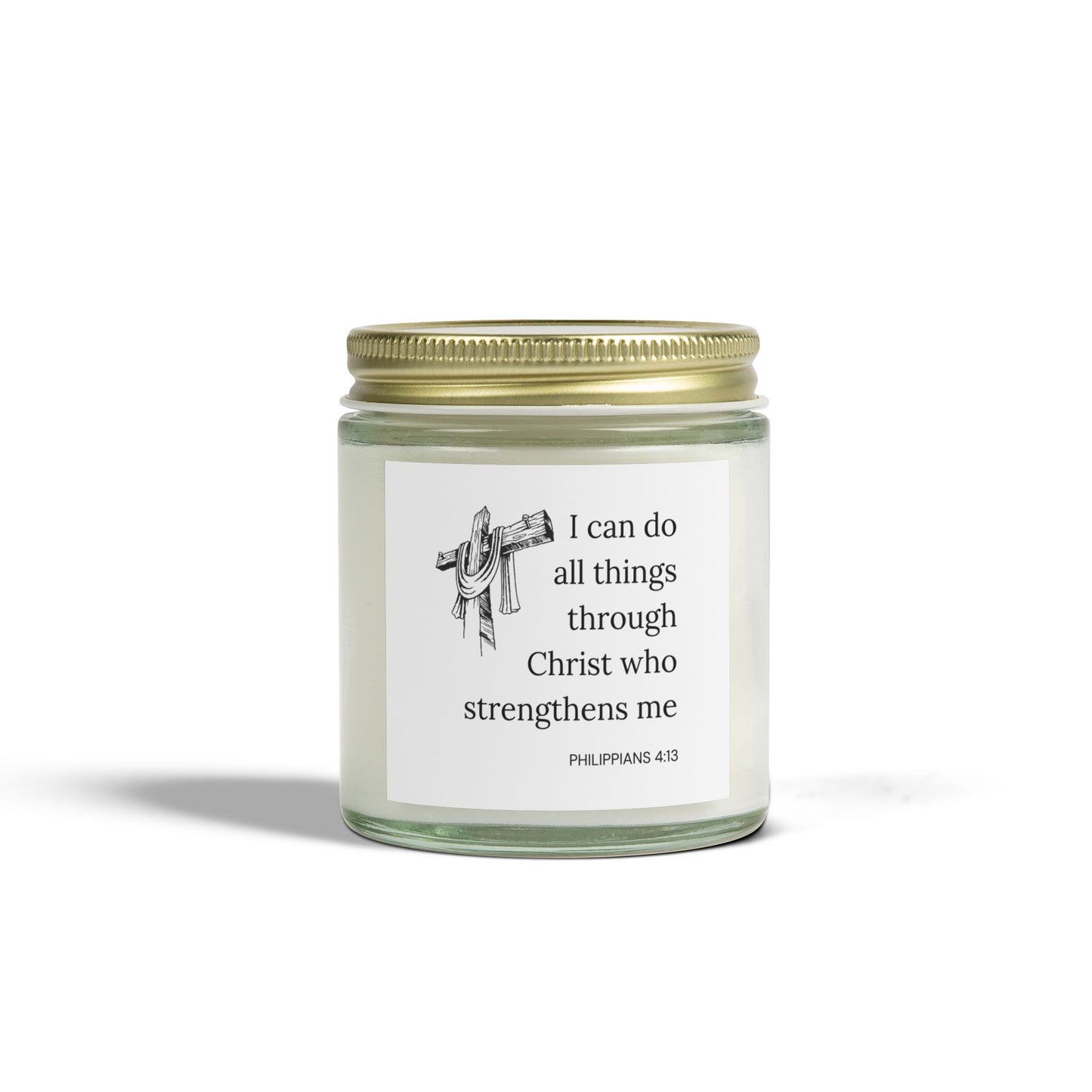 Philippians 4:13 KJV Scented Candle Biblical Strength and Empowerment