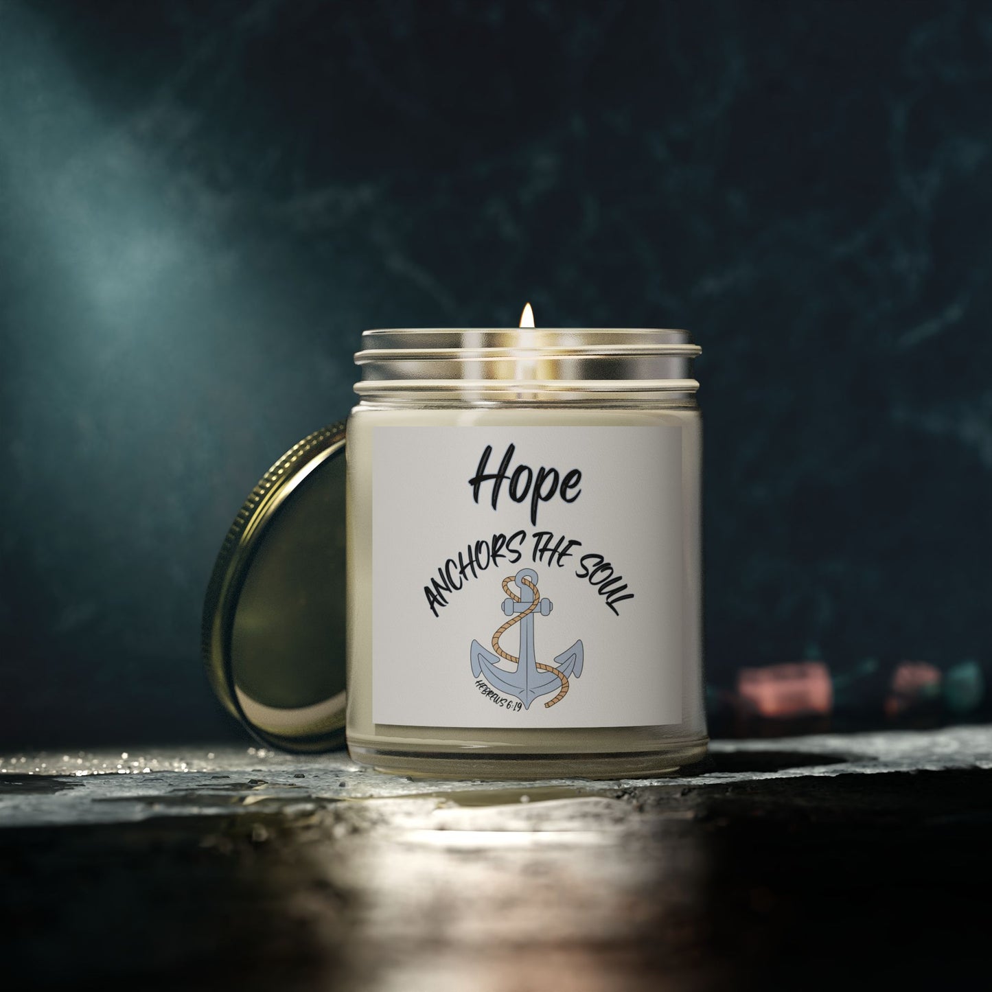 Hebrews 6:19 KJV Scented Candle Anchor of Hope and Faith Biblical Gift for Believers