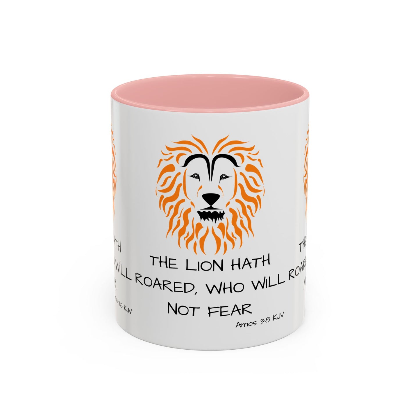 Amos 3:8 KJV Coffee Mug The Lion Hath Roared Biblical Christian Gift for Faith-Based Coffee Lovers