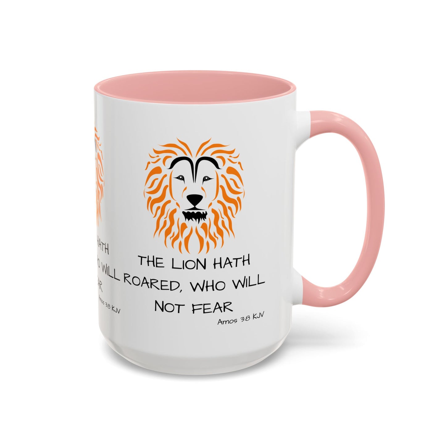 Amos 3:8 KJV Coffee Mug The Lion Hath Roared Biblical Christian Gift for Faith-Based Coffee Lovers