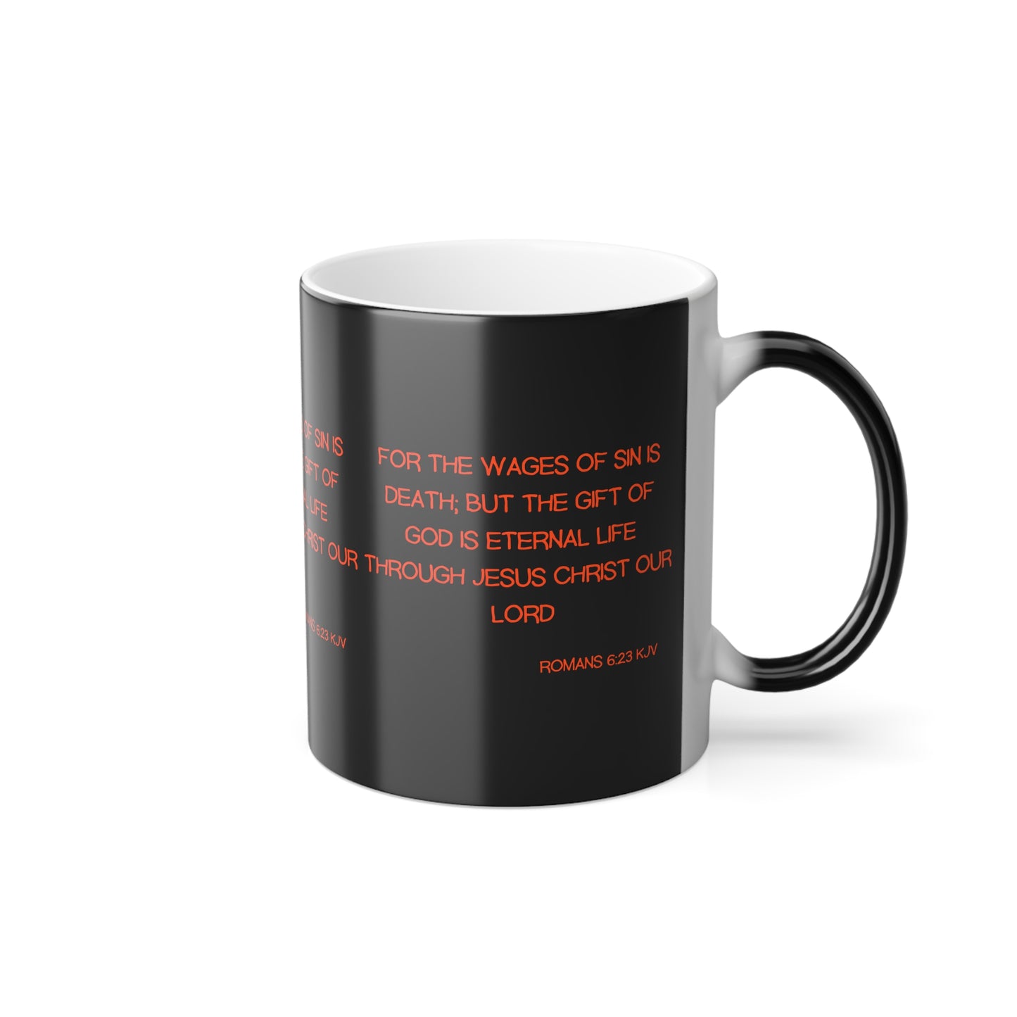 Romans 6:23 KJV Color Morphing Coffee Mug The Gift of God is Eternal Life Biblical Christian Gift for Faith-Based Living