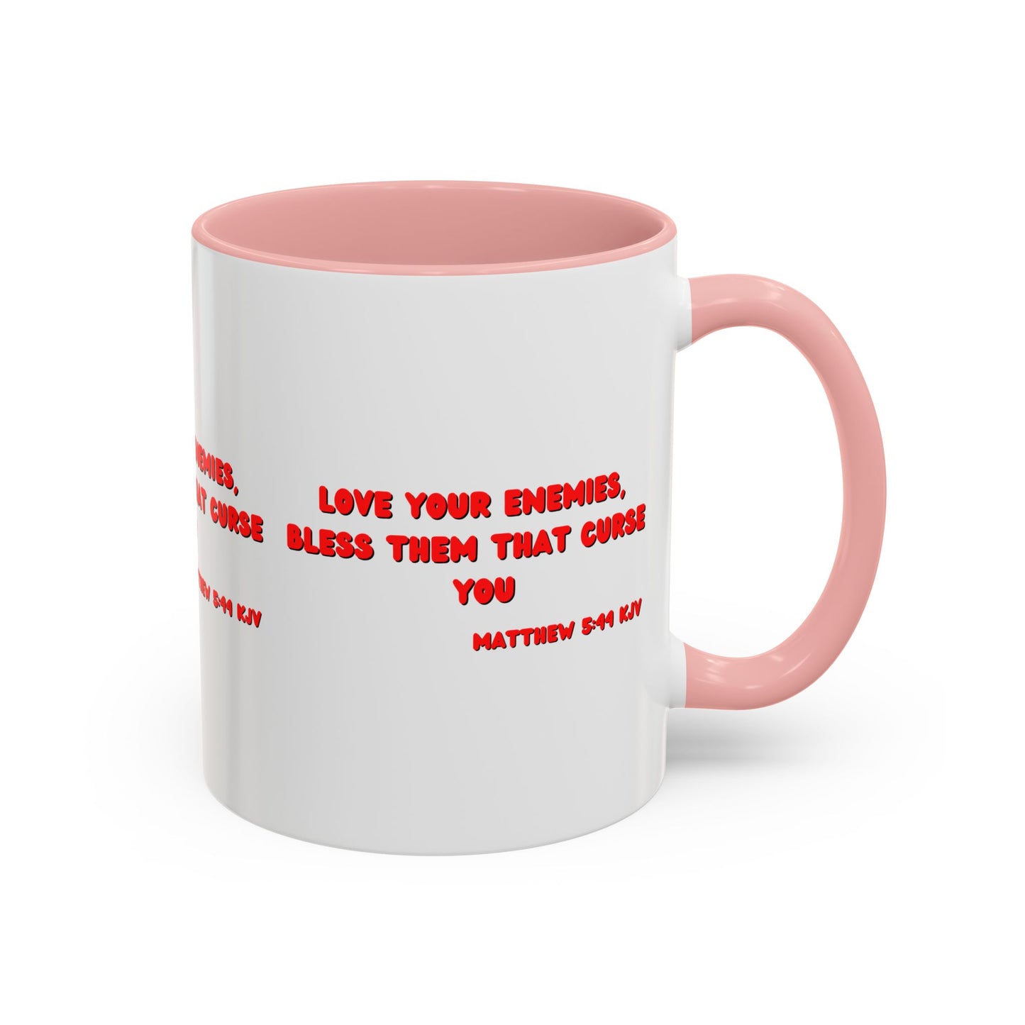 Matthew 5:44 KJV Coffee Mug Love Your Enemies Biblical Christian Gift for Faith-Based Living