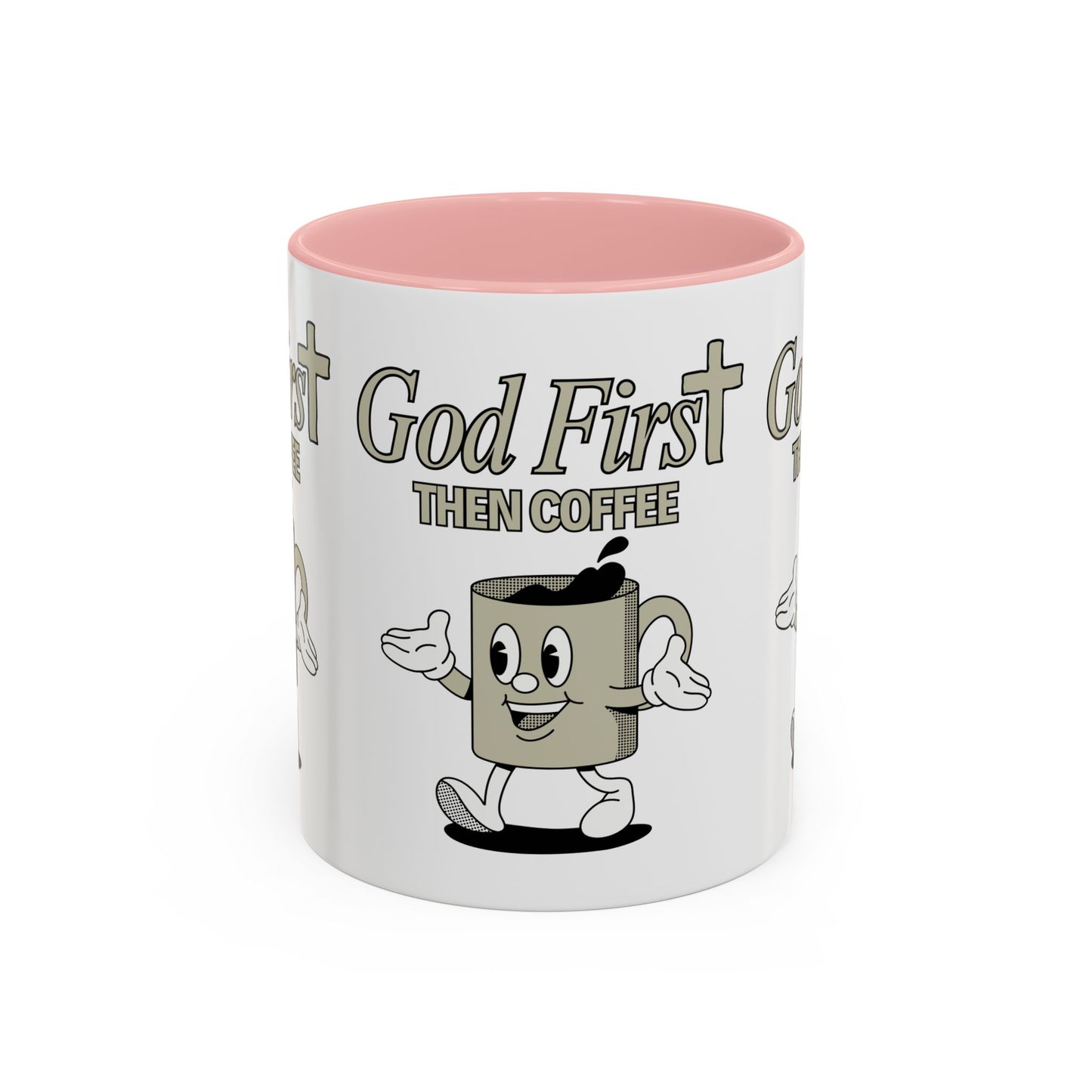 God First Then Coffee Mug Inspirational Christian Gift for Faith Based Coffee Lovers