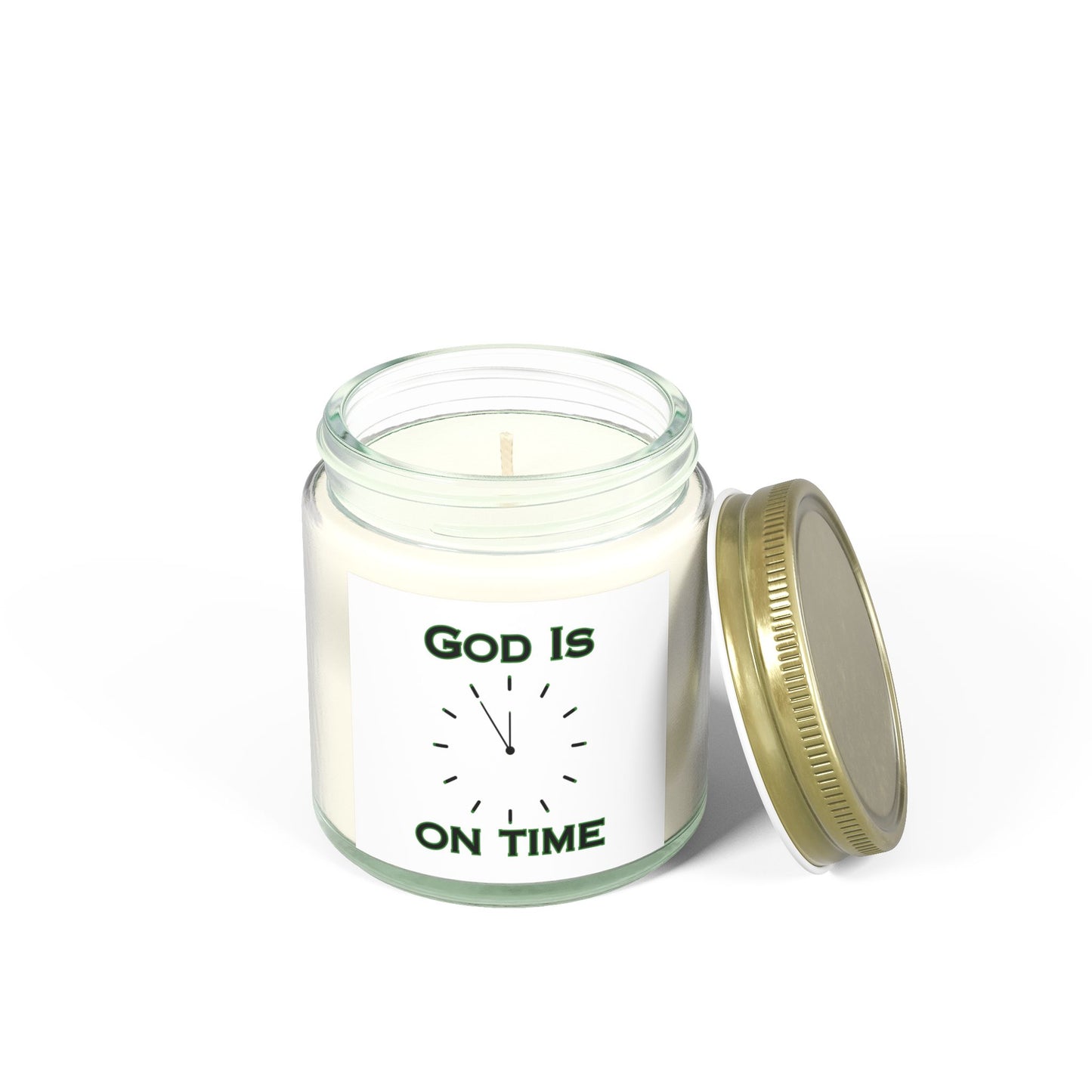 God Is On Time Scented Candle Biblical Christian Gift for Faith-Based Candle Lovers