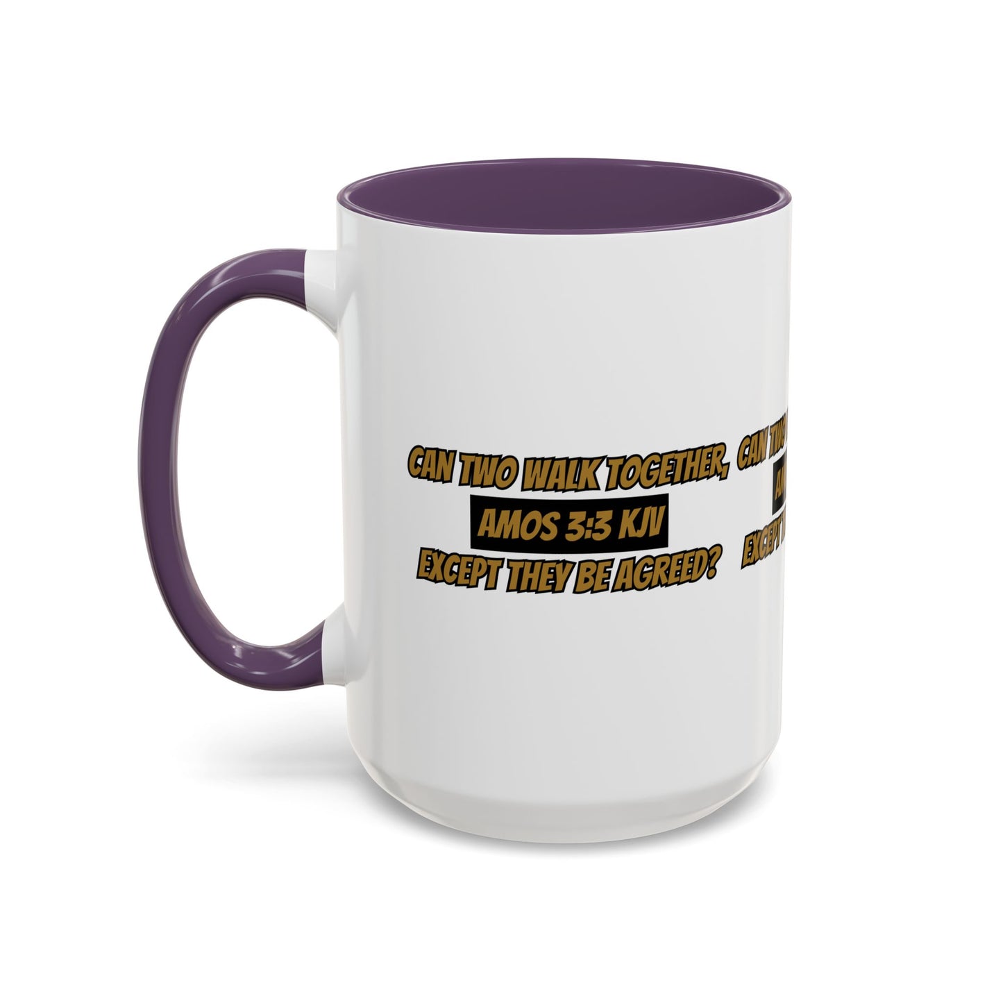 Inspirational Amos 3:3 KJV Bible Verse Coffee Mug Perfect Christian Gift