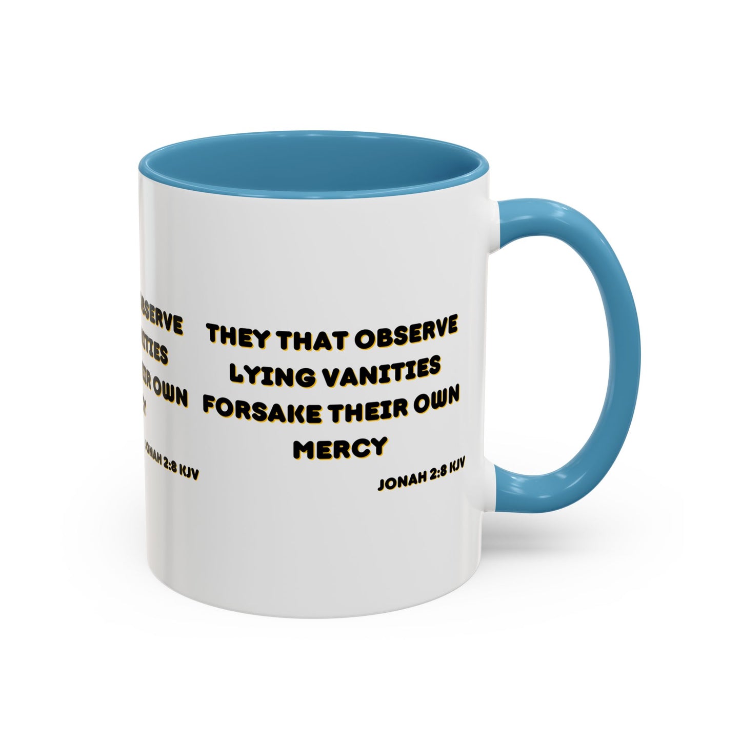 Jonah 2:8 KJV Coffee Mug They That Observe Lying Vanities Biblical Christian Gift for Faith-Based Living