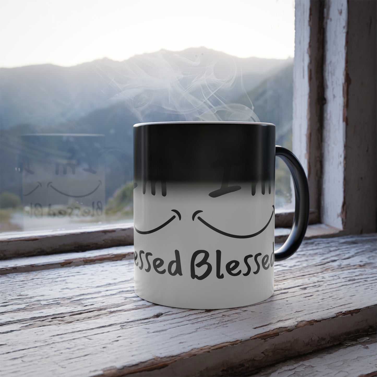 I'm Blessed Color Morphing Coffee Mug Inspirational Christian Gift for Faith-Based Living