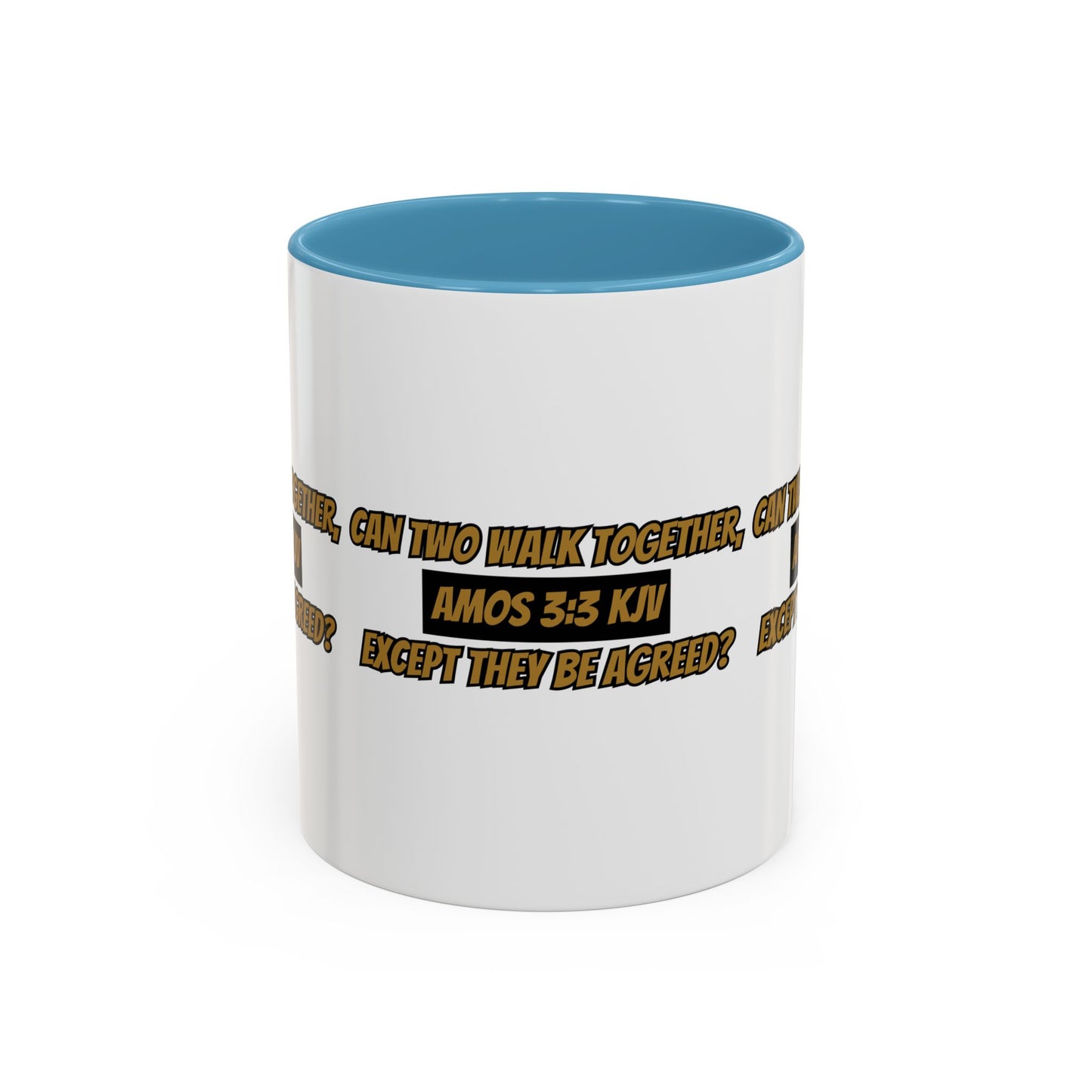 Inspirational Amos 3:3 KJV Bible Verse Coffee Mug Perfect Christian Gift