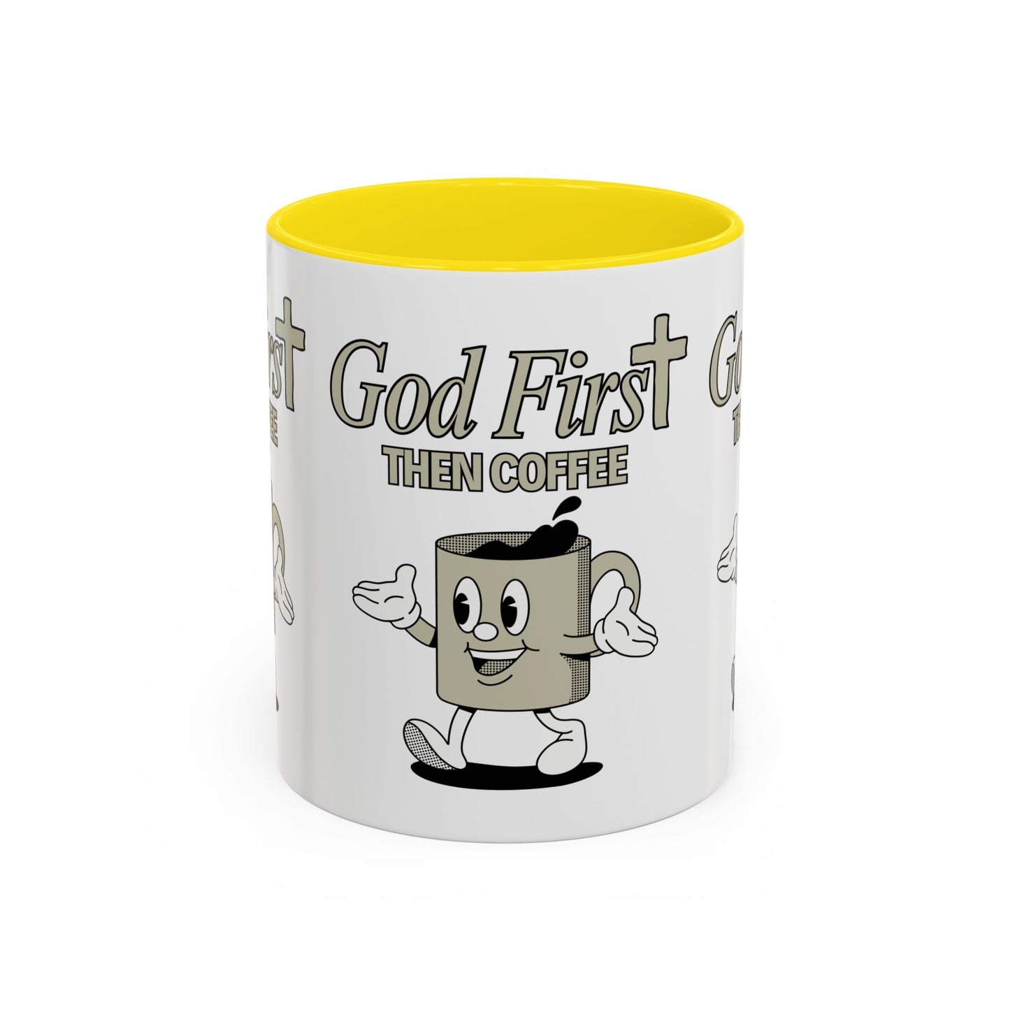 God First Then Coffee Mug Inspirational Christian Gift for Faith Based Coffee Lovers