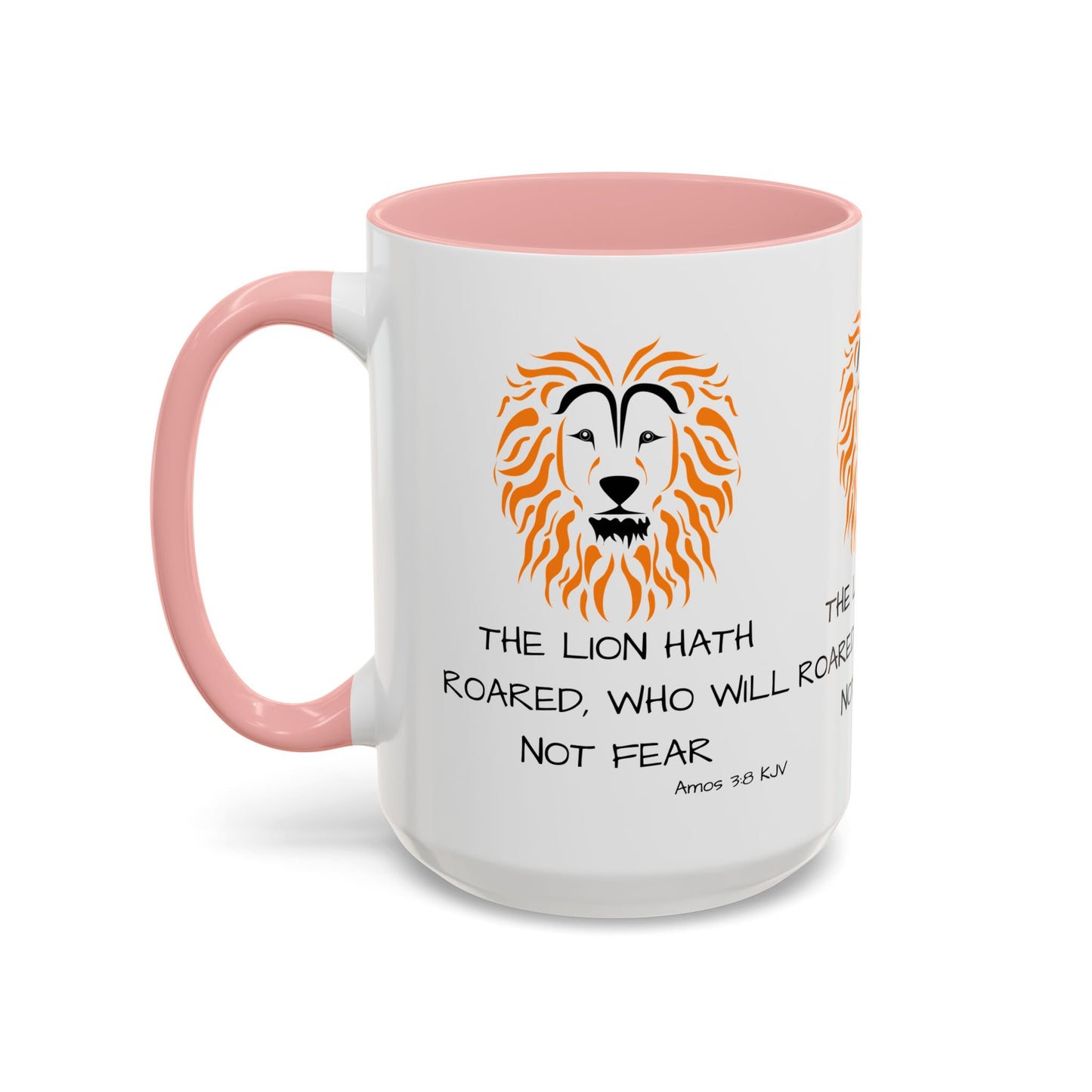 Amos 3:8 KJV Coffee Mug The Lion Hath Roared Biblical Christian Gift for Faith-Based Coffee Lovers