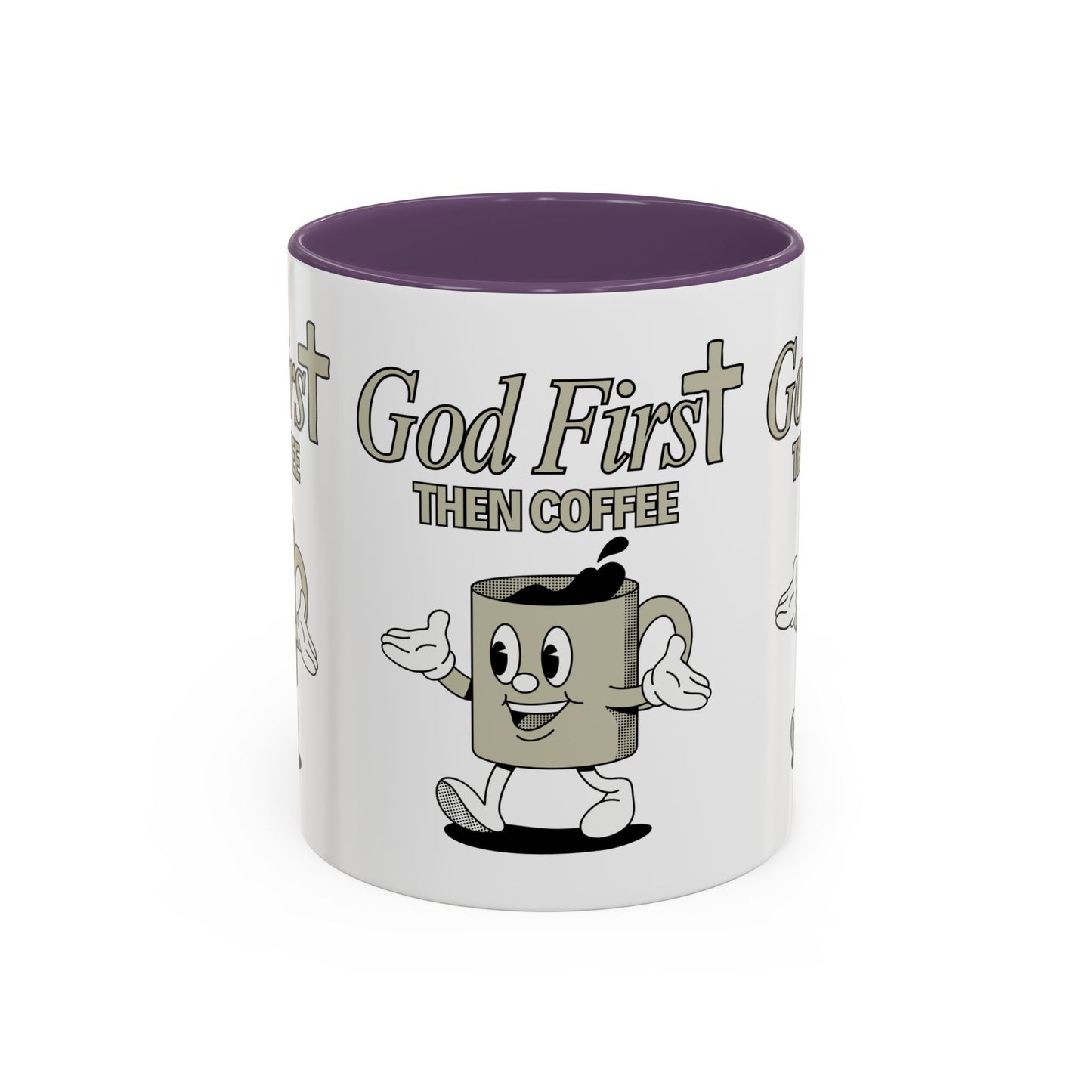 God First Then Coffee Mug Inspirational Christian Gift for Faith Based Coffee Lovers