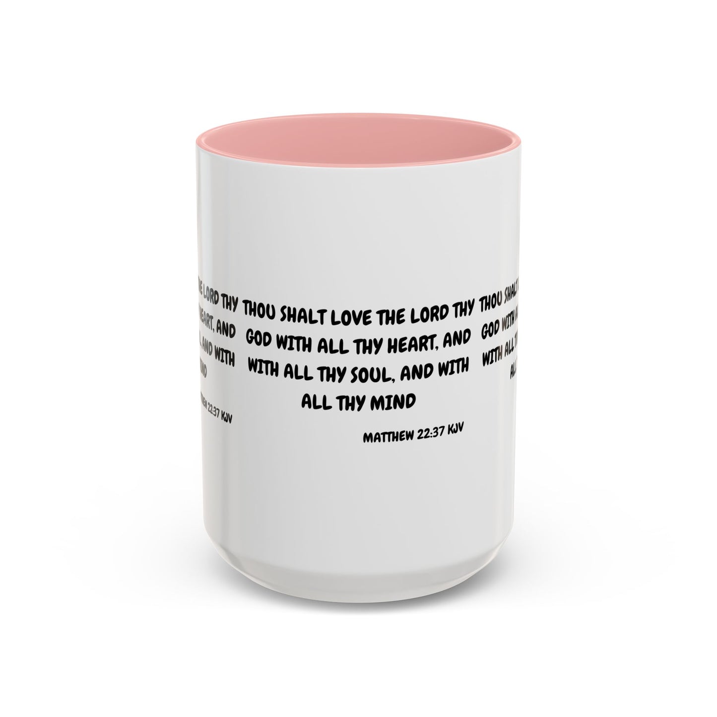 Matthew 22:37 KJV Coffee Mug Love the Lord Your God Biblical Christian Gift for Faith-Based Living