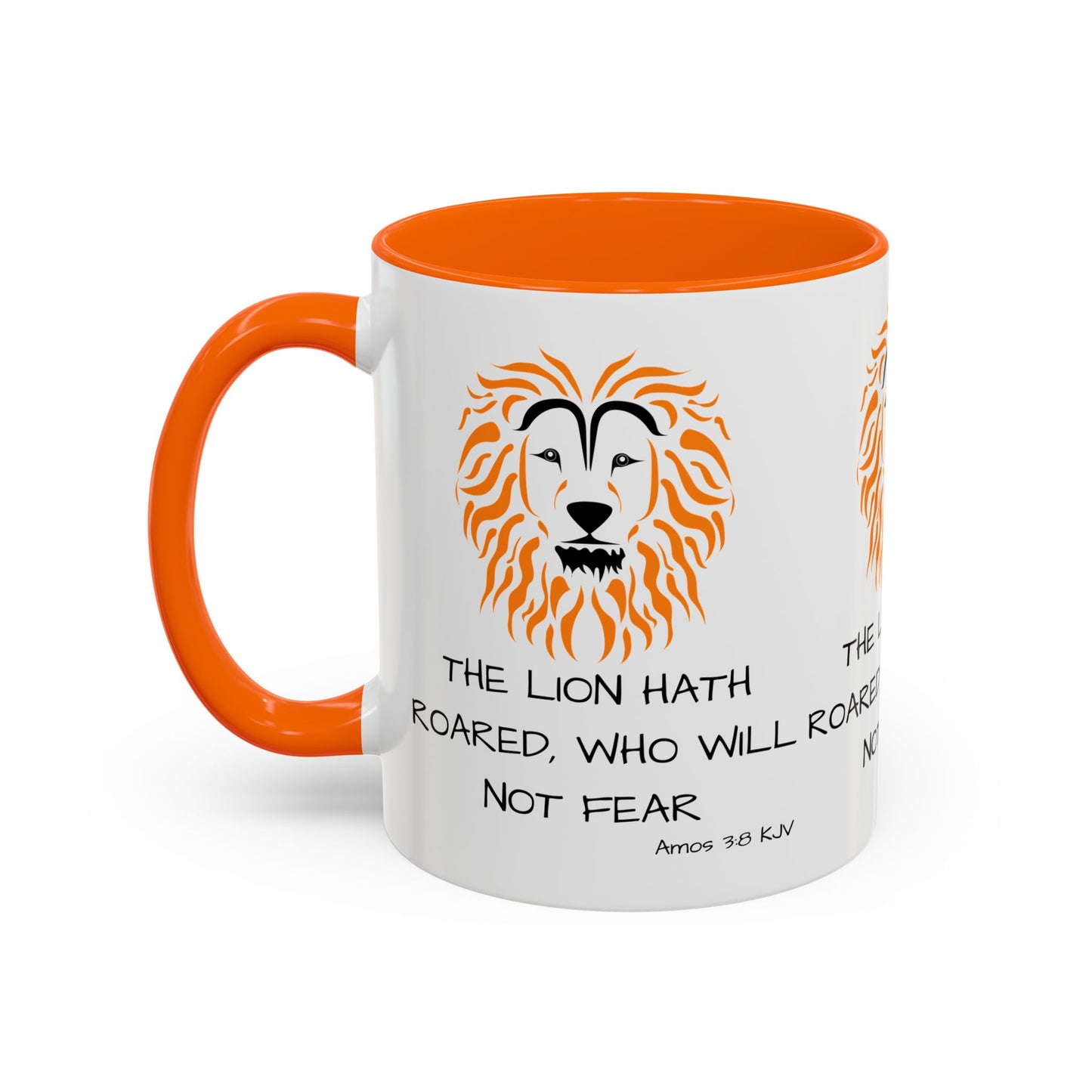 Amos 3:8 KJV Coffee Mug The Lion Hath Roared Biblical Christian Gift for Faith-Based Coffee Lovers