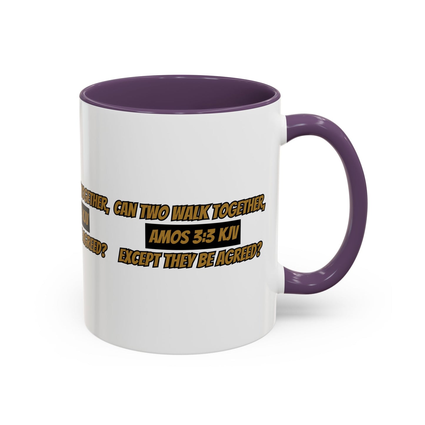 Inspirational Amos 3:3 KJV Bible Verse Coffee Mug Perfect Christian Gift