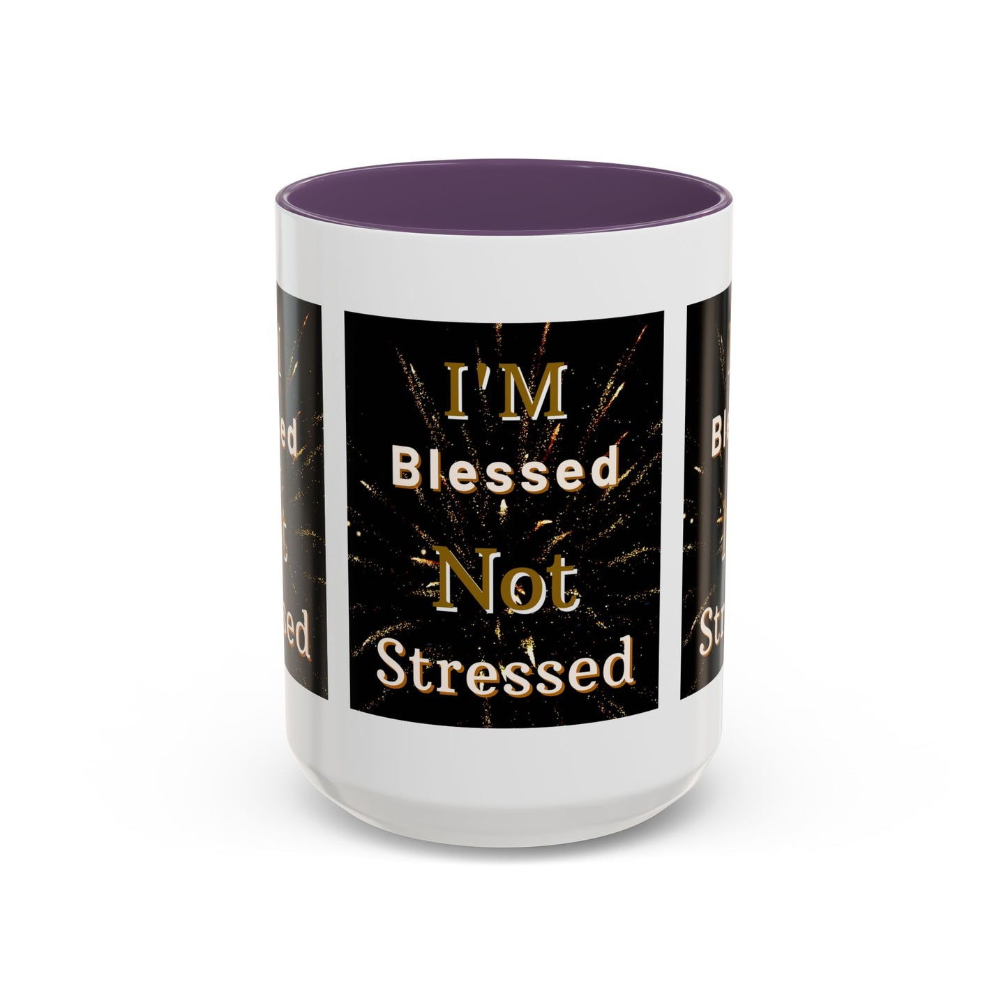 I'm Blessed Not Stressed Coffee Mug Inspirational Christian Gift for Faith-Based Living