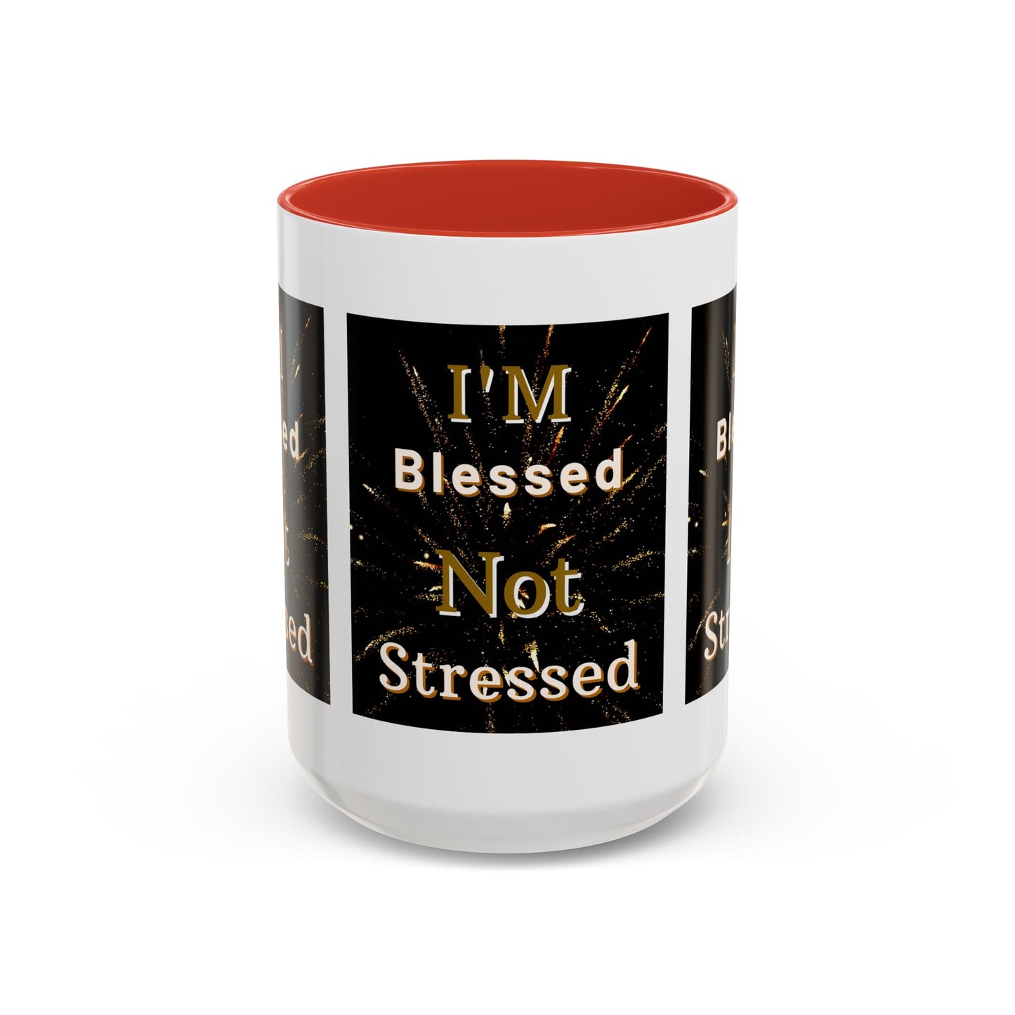 I'm Blessed Not Stressed Coffee Mug Inspirational Christian Gift for Faith-Based Living