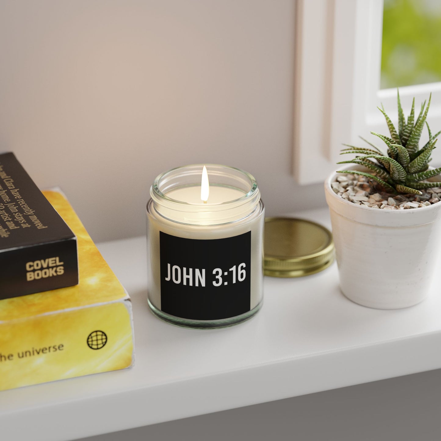 John 3:16 Scented Candle Inspirational Christian Gift for Faith-Based Living for Candle Lovers