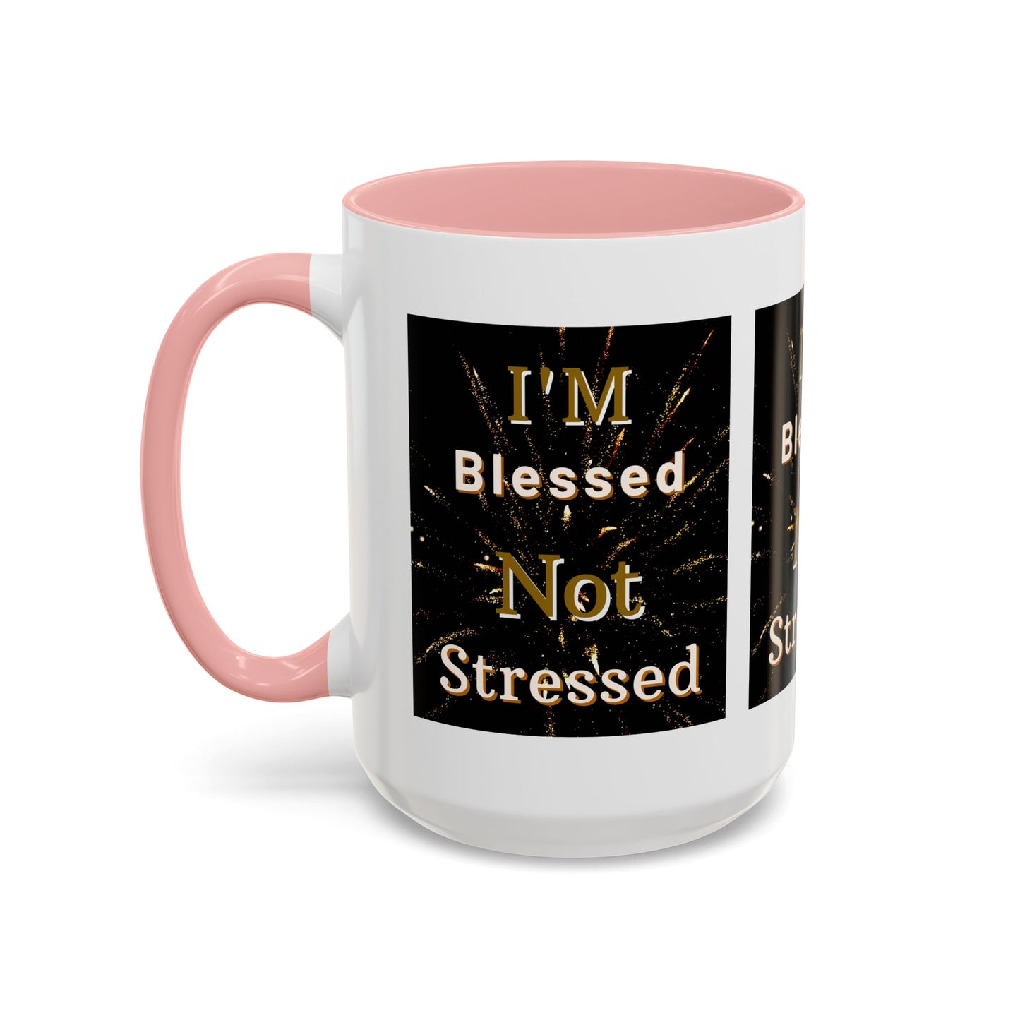 I'm Blessed Not Stressed Coffee Mug Inspirational Christian Gift for Faith-Based Living