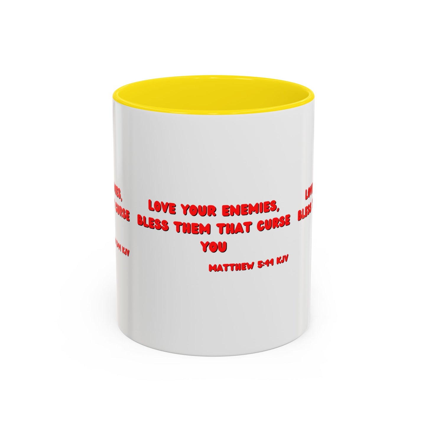 Matthew 5:44 KJV Coffee Mug Love Your Enemies Biblical Christian Gift for Faith-Based Living