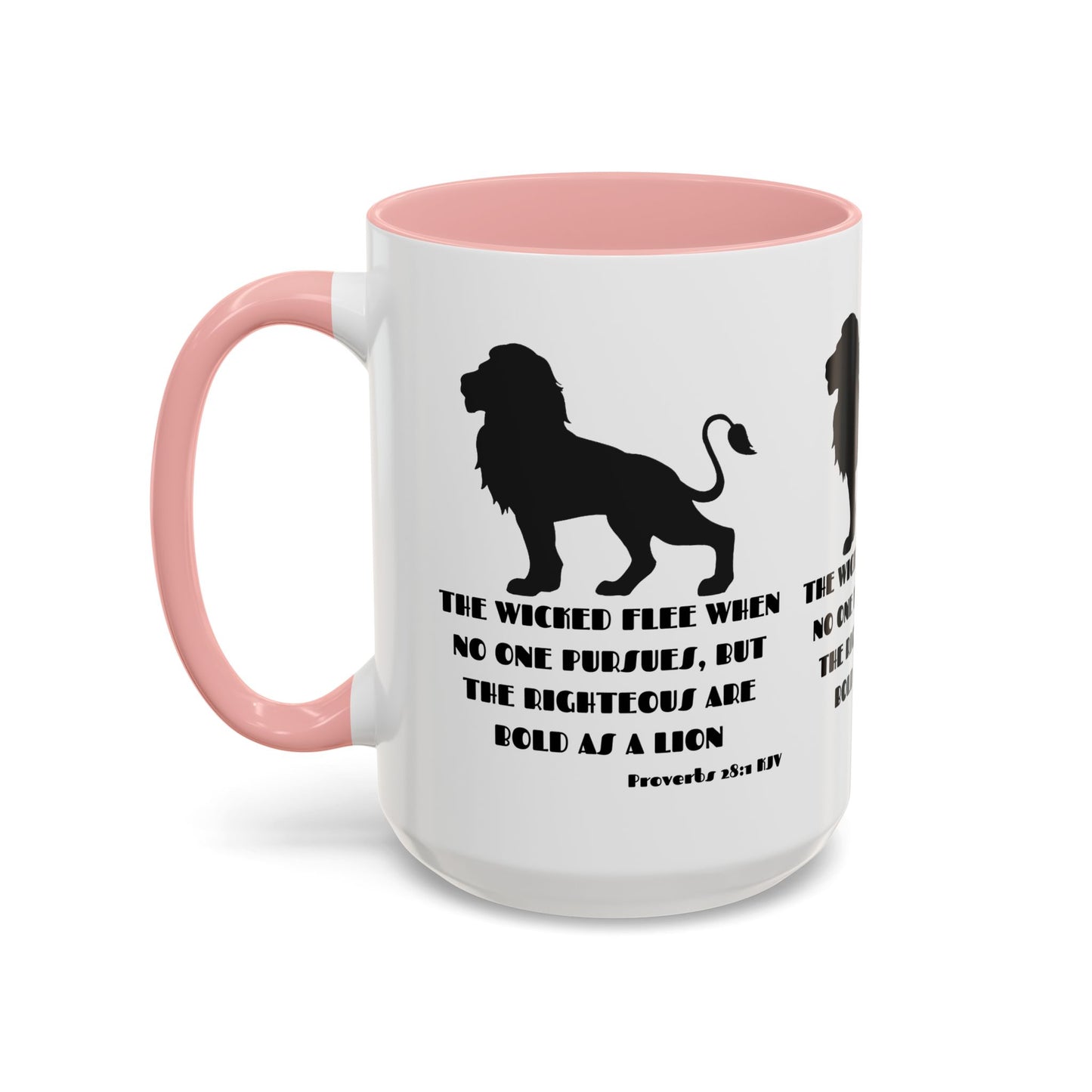 Proverbs 28:1 KJV Coffee Mug The Righteous Are Bold as a Lion Christian Gift for Faith-Based Living