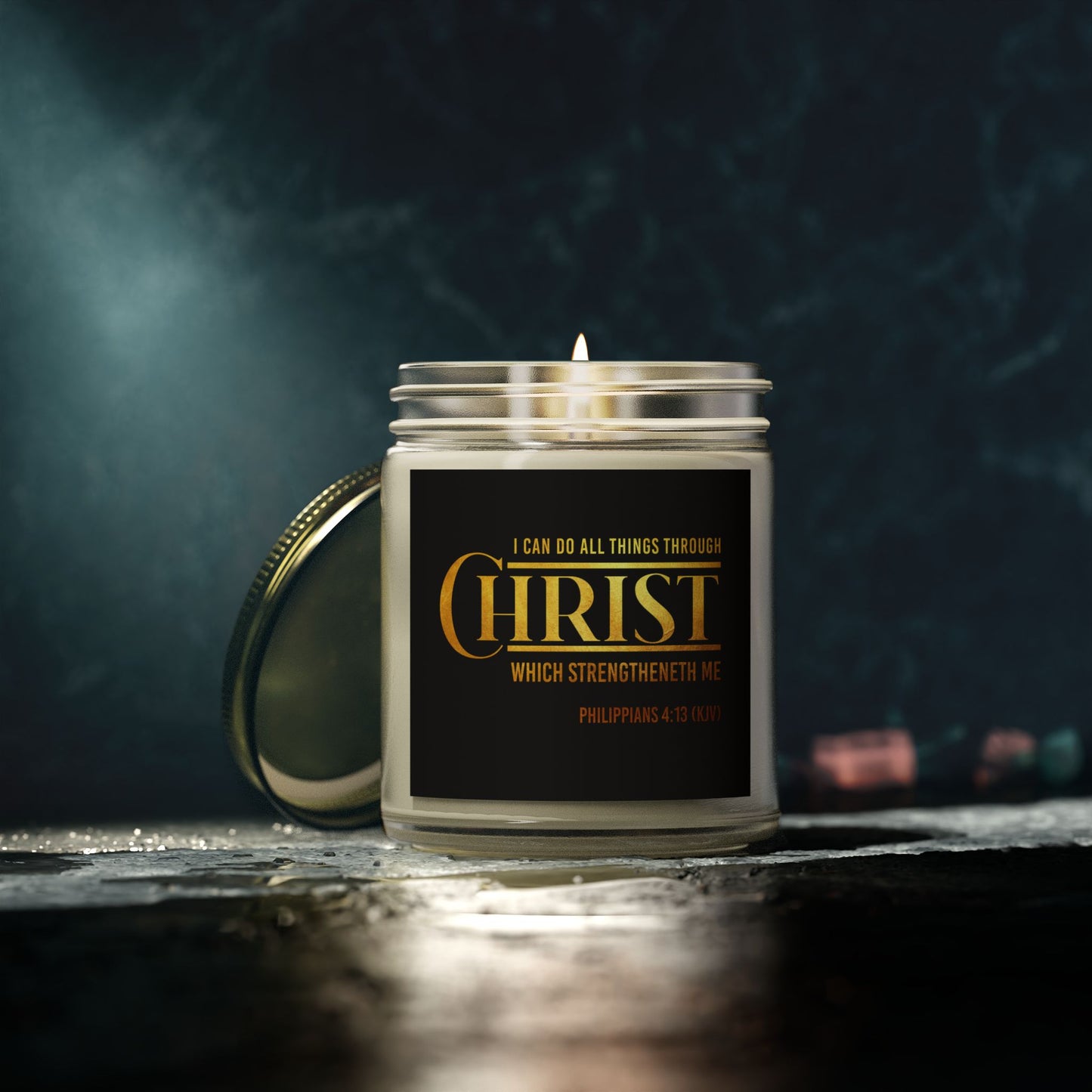 Philippians 4:13 KJV Scented Candle I Can Do All Things Faith Based Gift