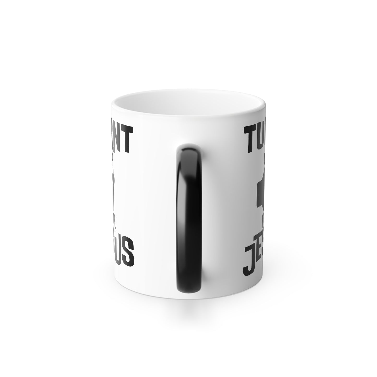 Turnt Up For Jesus Color Morphing Coffee Mug Biblical Christian Gift for Faith-Based Coffee Lovers