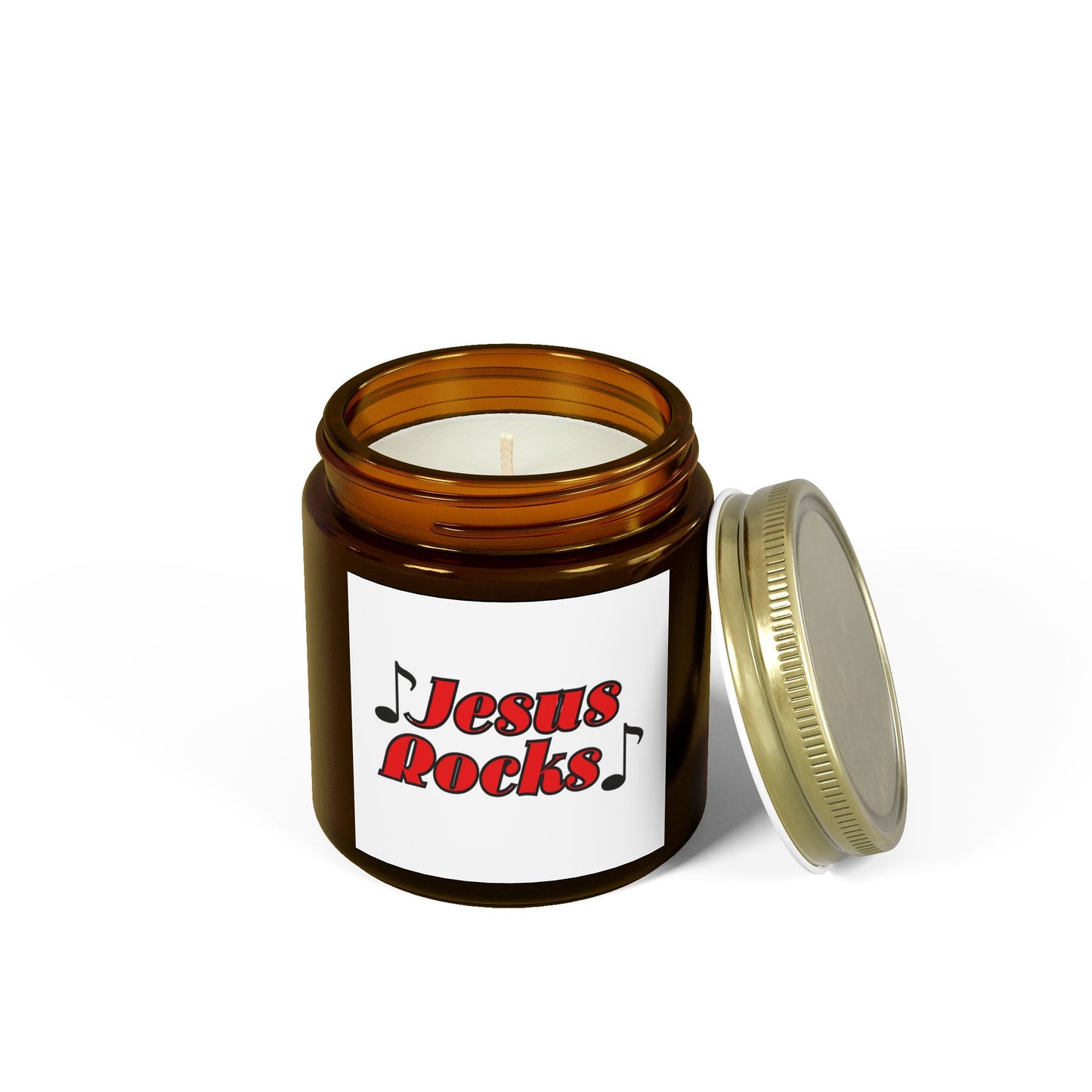 Jesus Rocks Scented Candle Inspirational Biblical Gift for Faith Based Candle Lovers