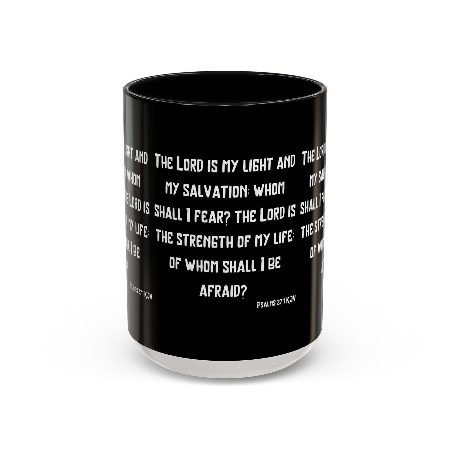 Psalms 27:1 KJV Coffee Mug The Lord is My Light and My Salvation Inspirational Christian Gift for Faith Based Coffee Lovers