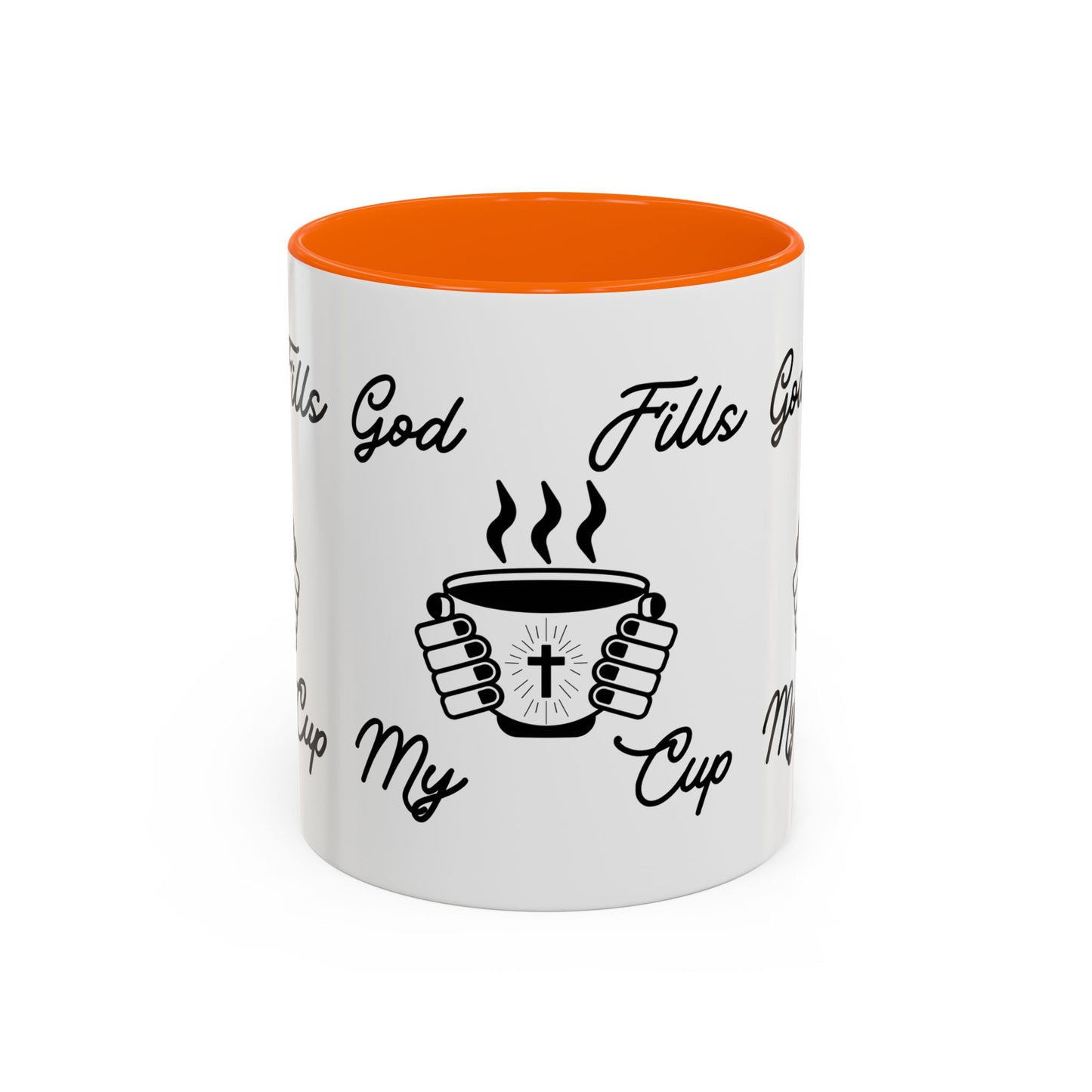 God Fills My Cup Coffee Mug Inspirational Christian Gift for Faith and Encouragement for Coffee Lovers