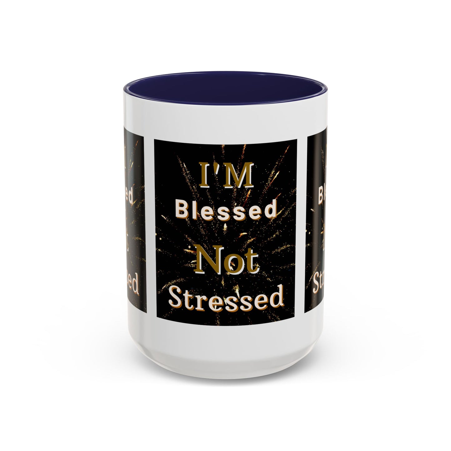 I'm Blessed Not Stressed Coffee Mug Inspirational Christian Gift for Faith-Based Living