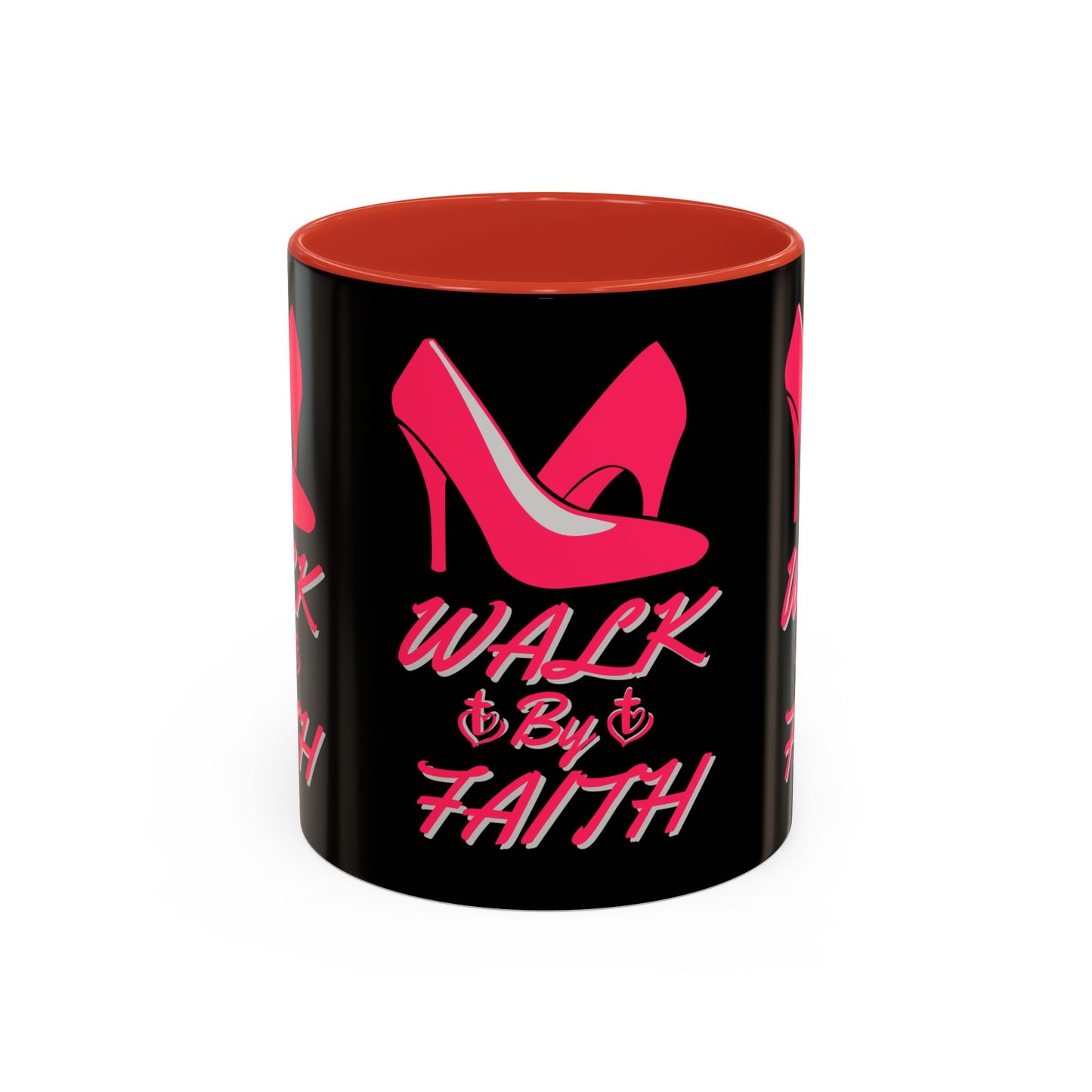 Walk By Faith Biblical Coffee Mug with High Heel Design Christian Gift for Her