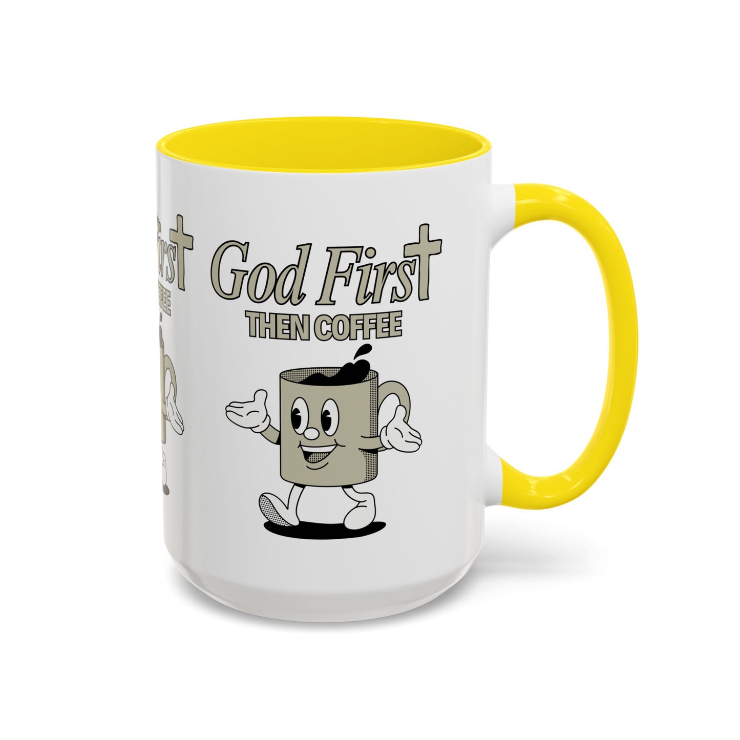 God First Then Coffee Mug Inspirational Christian Gift for Faith Based Coffee Lovers