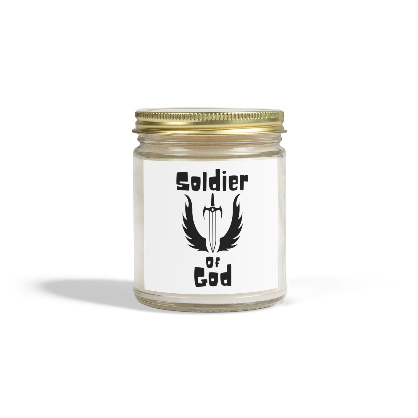 Soldier of God Scented Candle Inspirational Christian Gift for Faith-Based Living